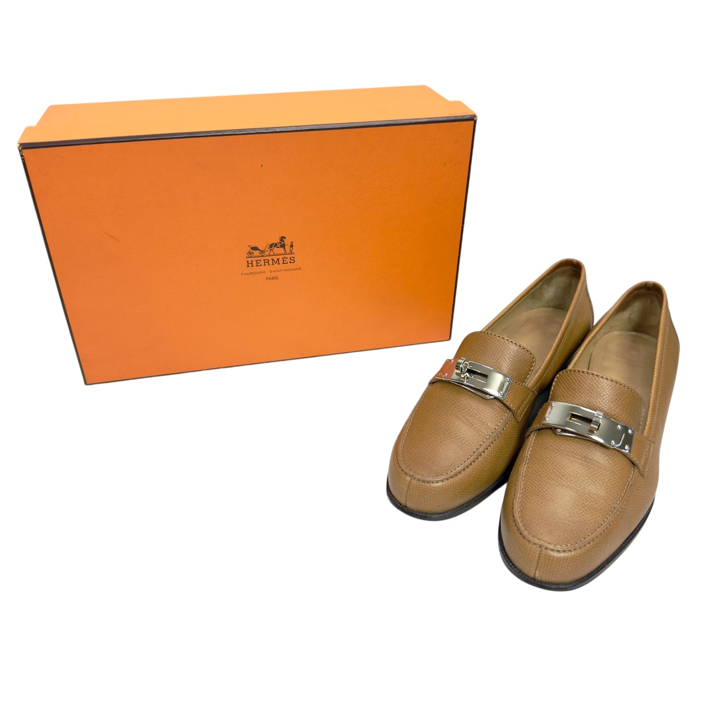 HERMES kelly扣 樂福鞋