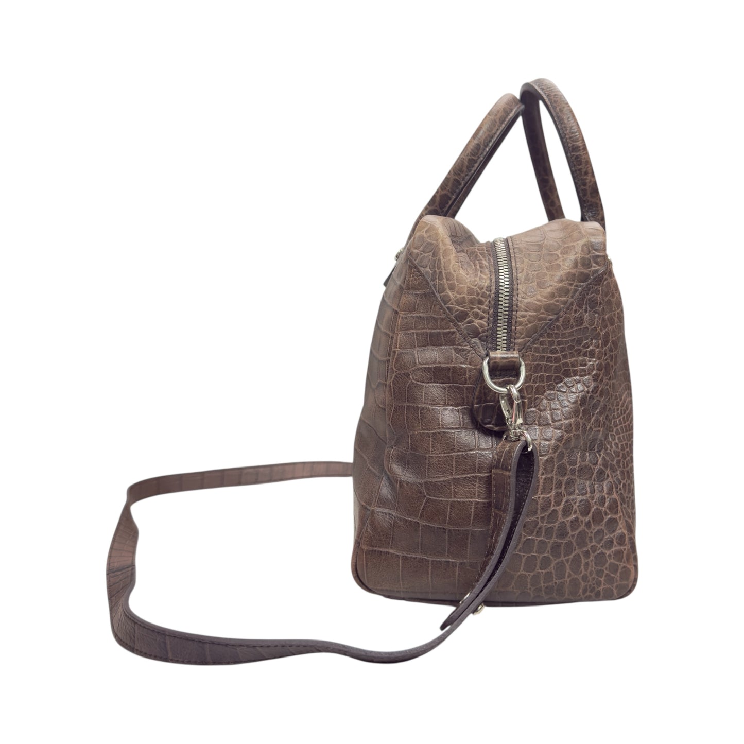 LONGCHAMP 鱷魚皮壓紋 2用袋