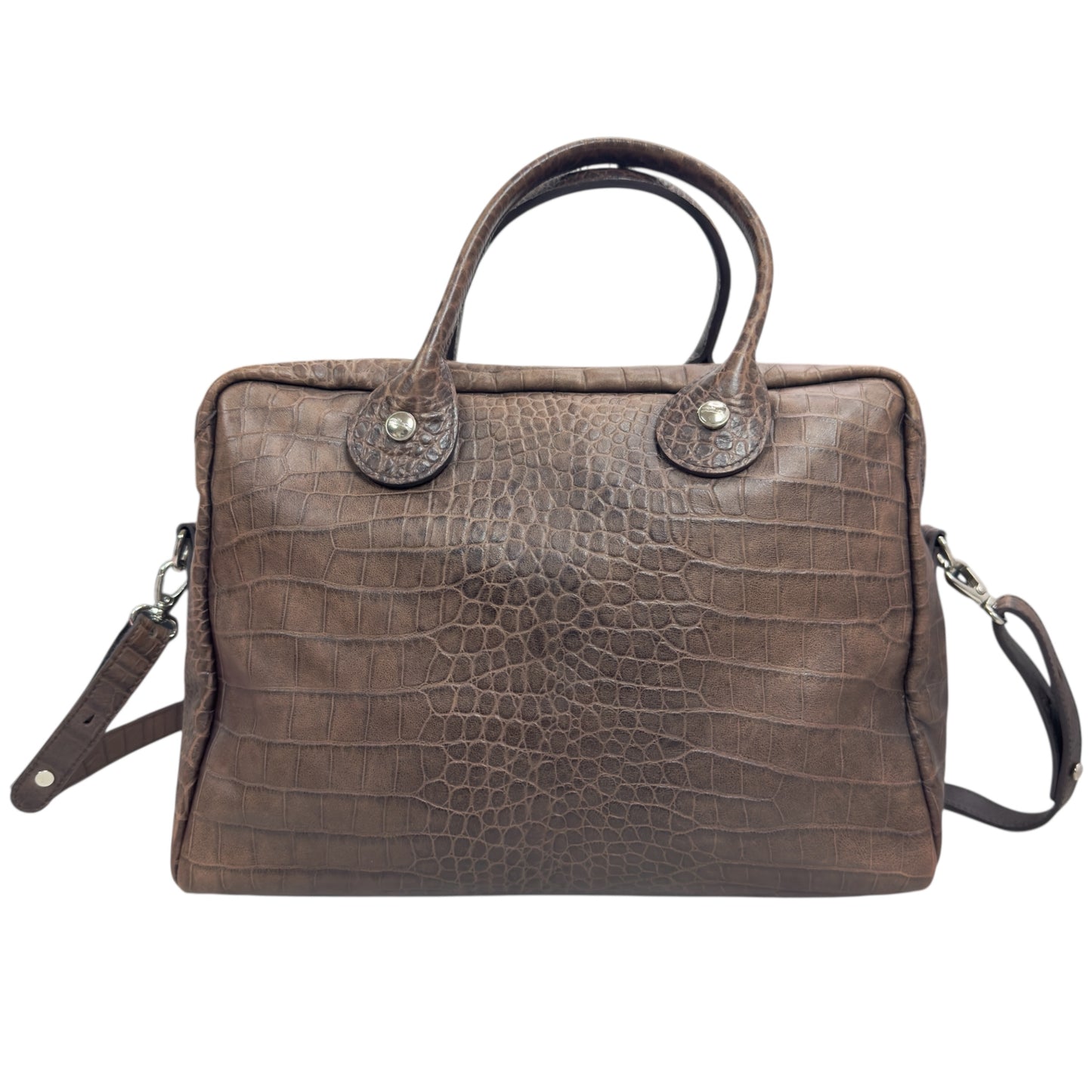 LONGCHAMP 鱷魚皮壓紋 2用袋