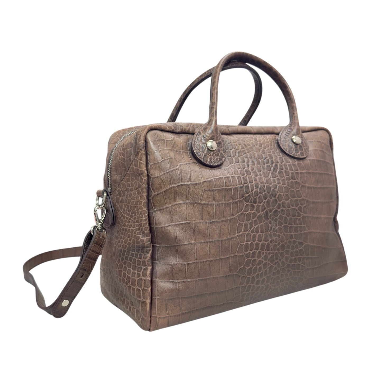 LONGCHAMP 鱷魚皮壓紋 2用袋