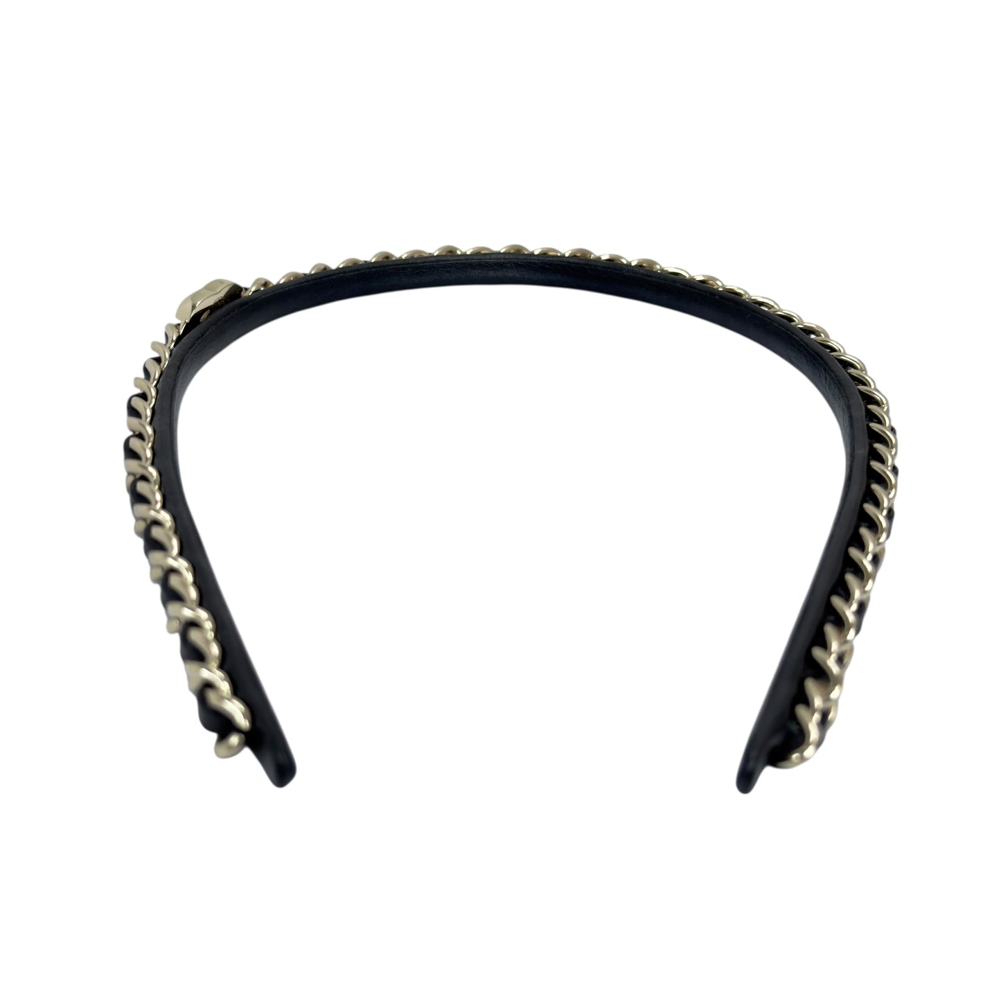 CHANEL CC 皮穿鏈 髮箍