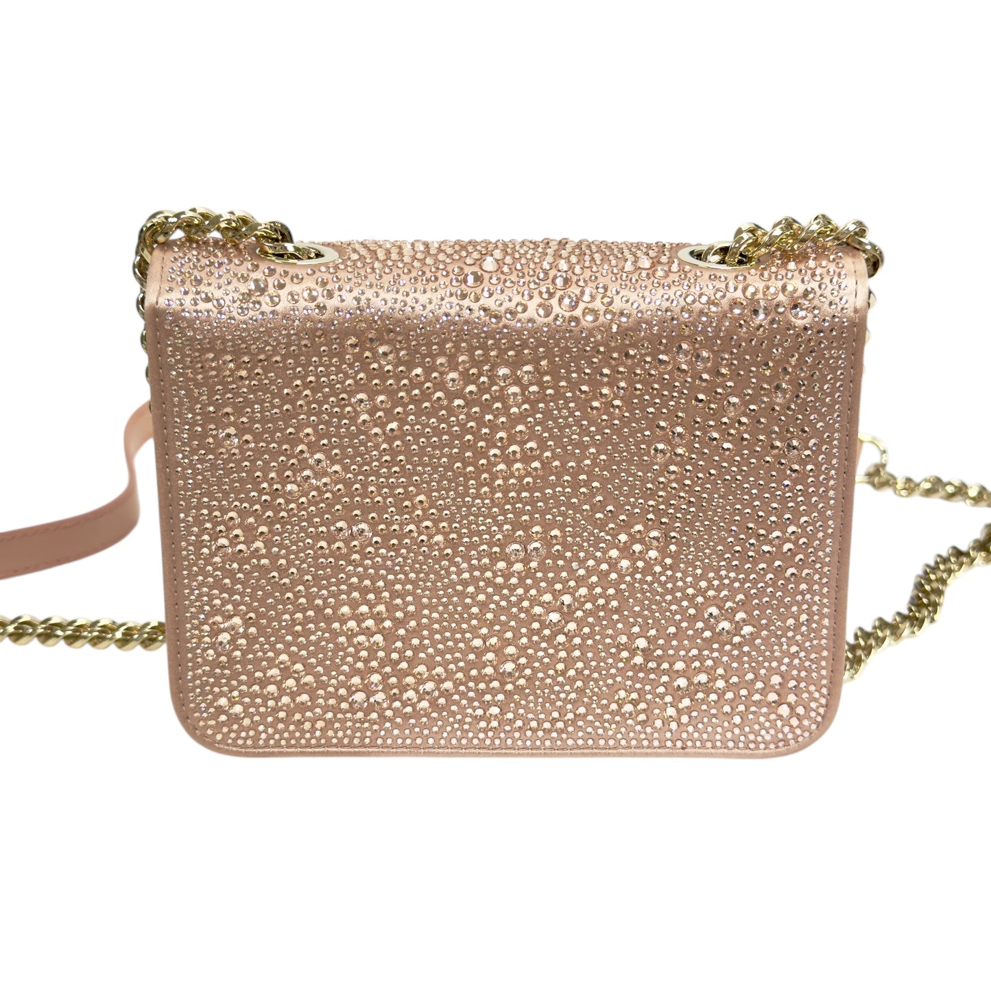 FERRAGAMO 滿鑽 鏈條 斜揹袋