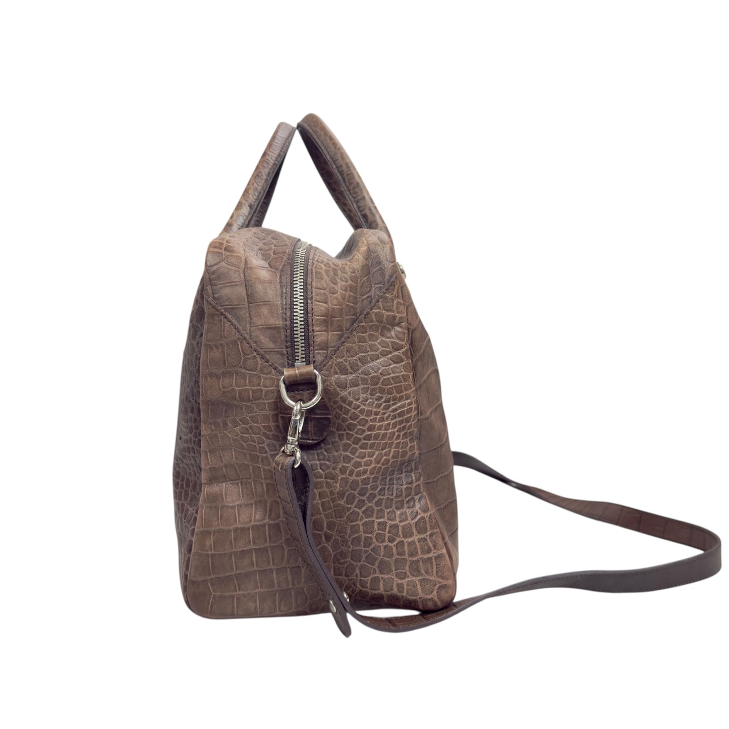 LONGCHAMP 鱷魚皮壓紋 2用袋