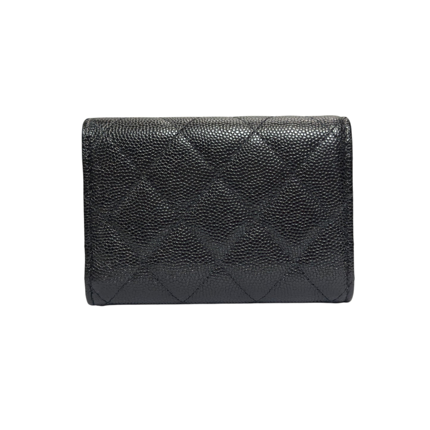 CHANEL CC 荔枝皮 多摺 迷你銀包