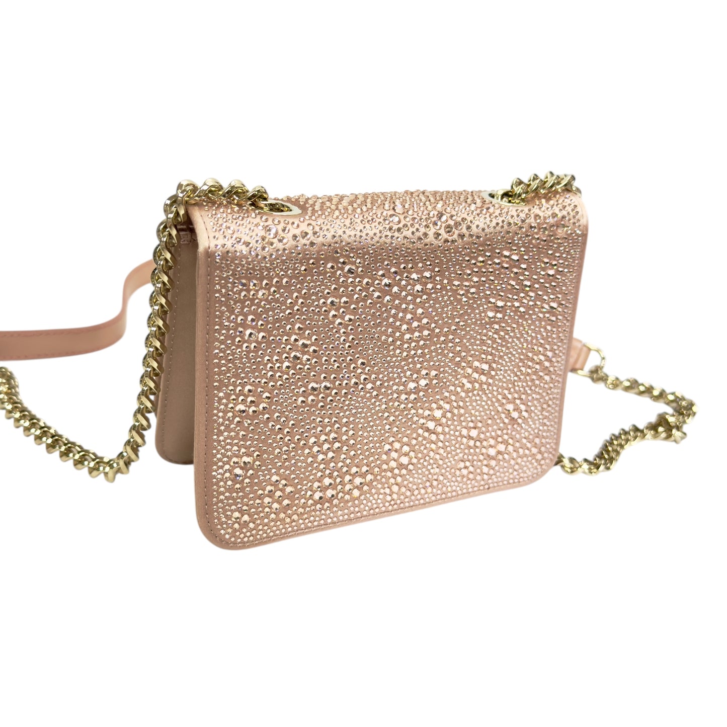 FERRAGAMO 滿鑽 鏈條 斜揹袋