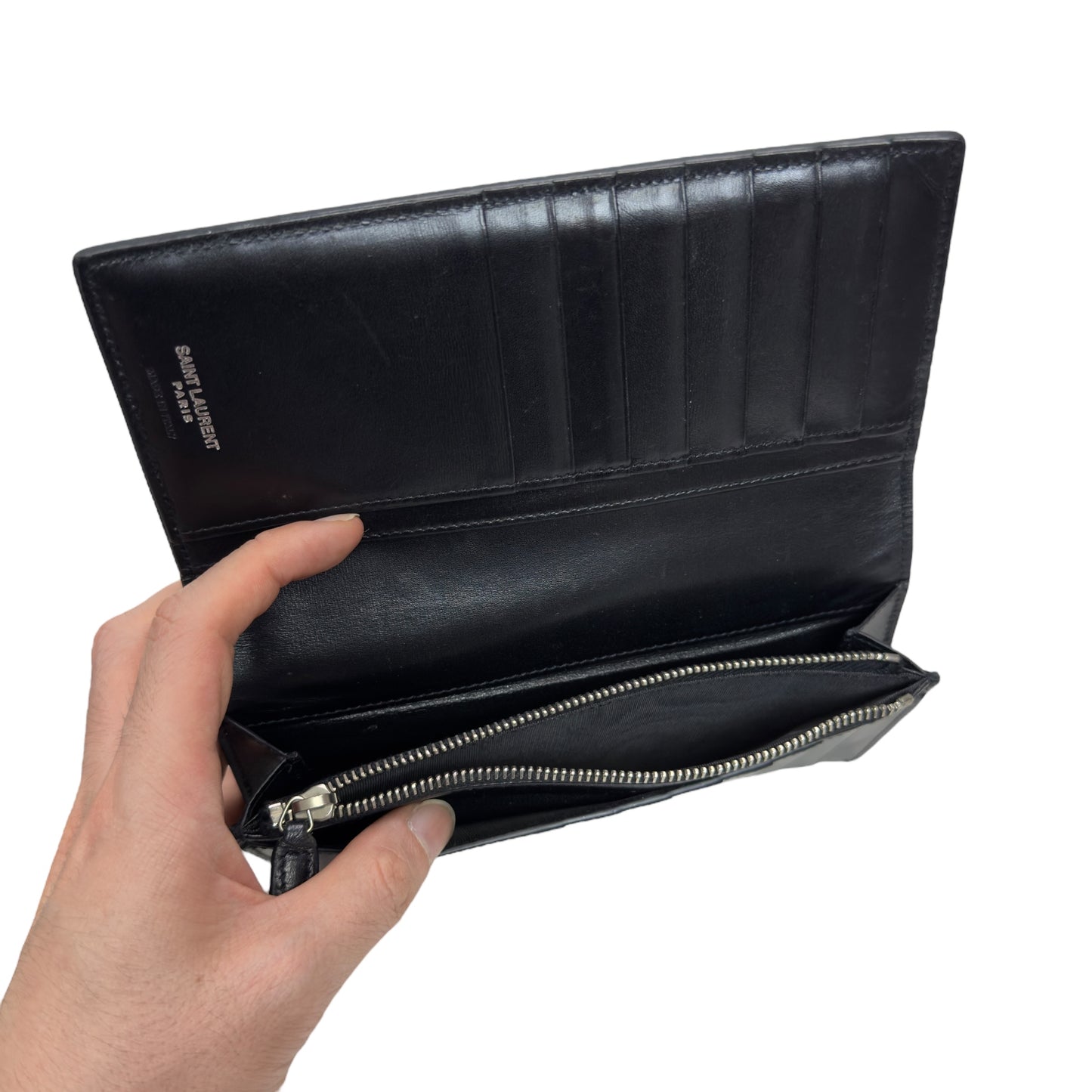 SAINT LAURENT YSL Cassandre Continental 長銀包