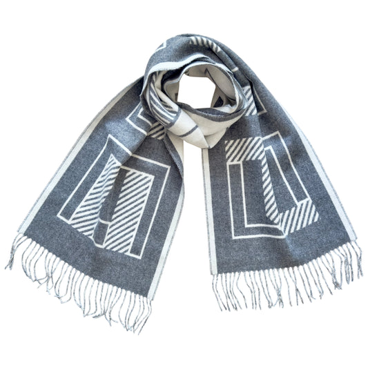 HERMES Casaque Lettres au Carre 純羊絨 圍巾