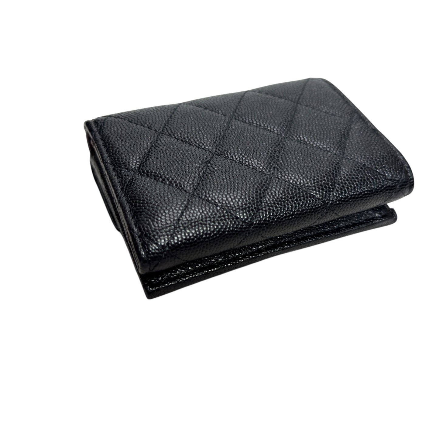 CHANEL CC 荔枝皮 多摺 迷你銀包