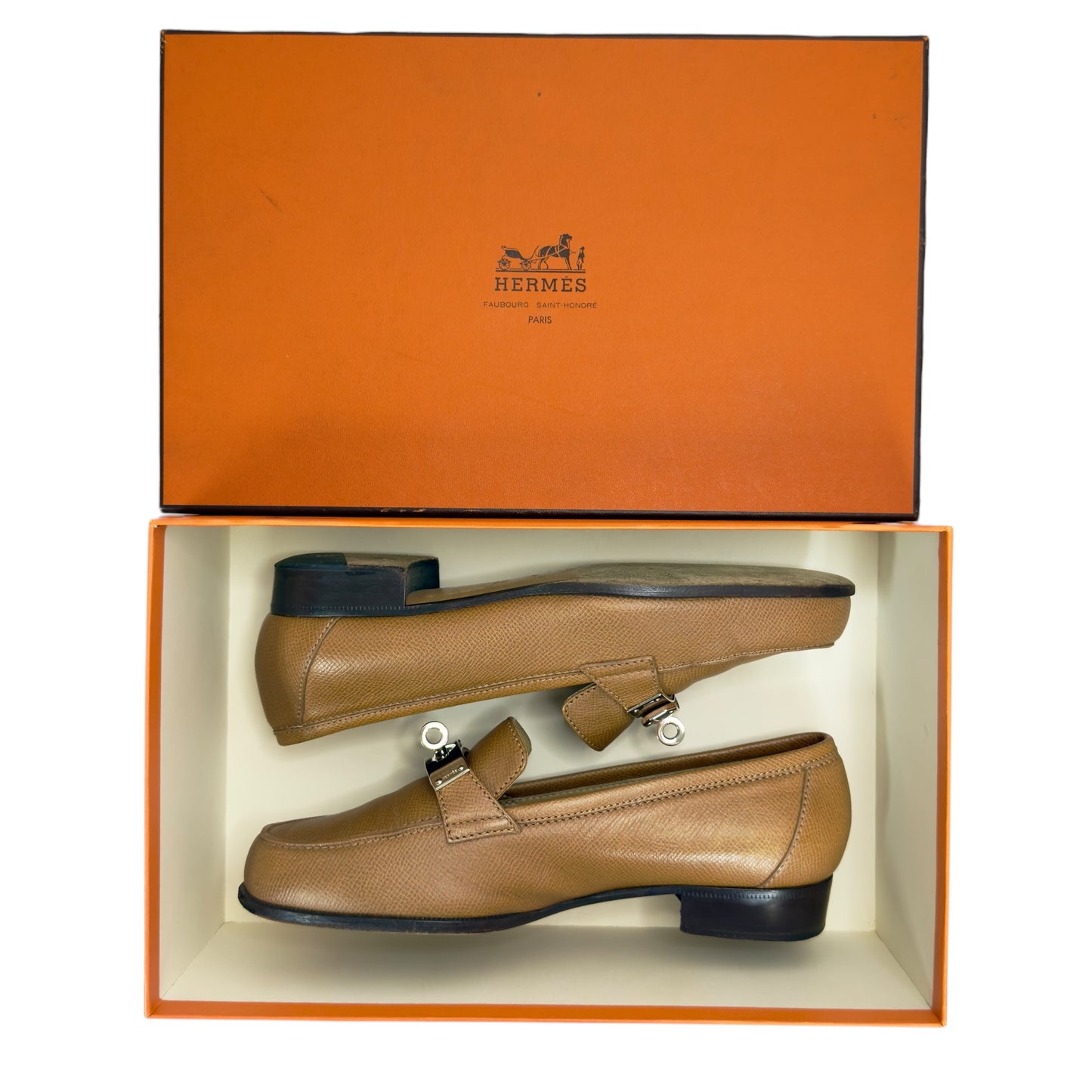 HERMES kelly扣 樂福鞋