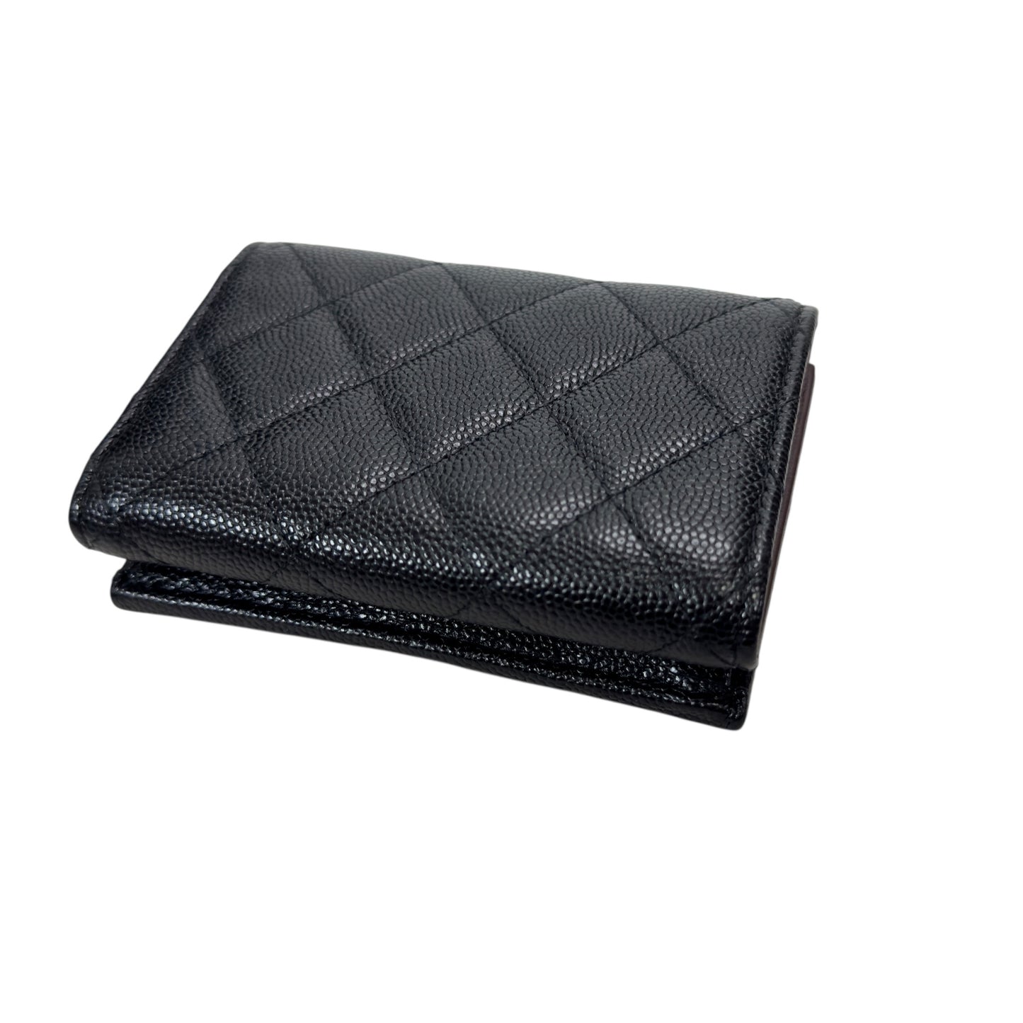 CHANEL CC 荔枝皮 多摺 迷你銀包