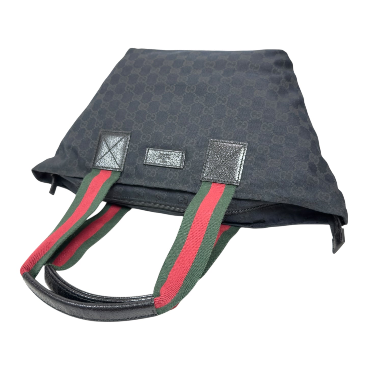 GUCCI GG 綠紅綠彩條 肩背包