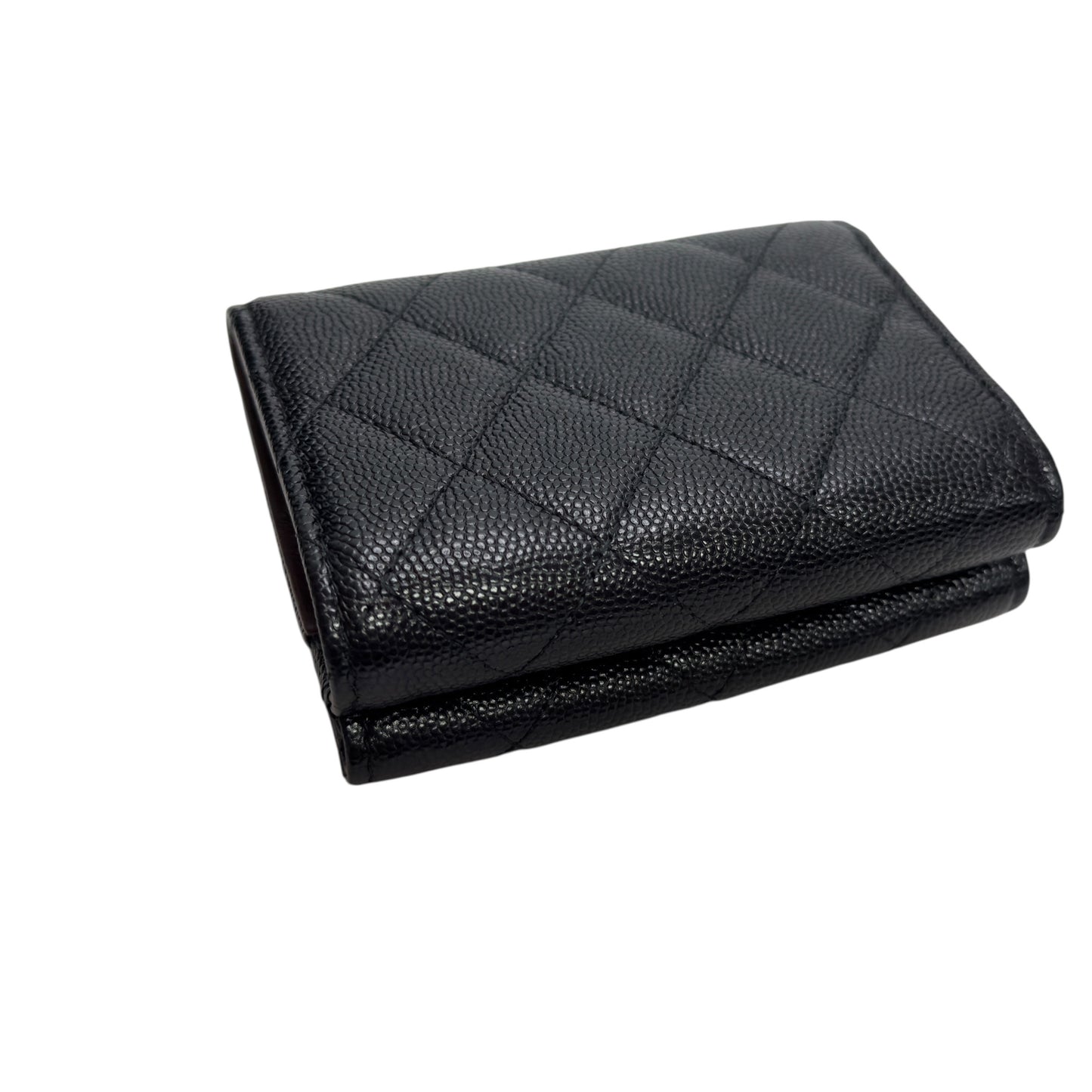 CHANEL CC 荔枝皮 多摺 迷你銀包