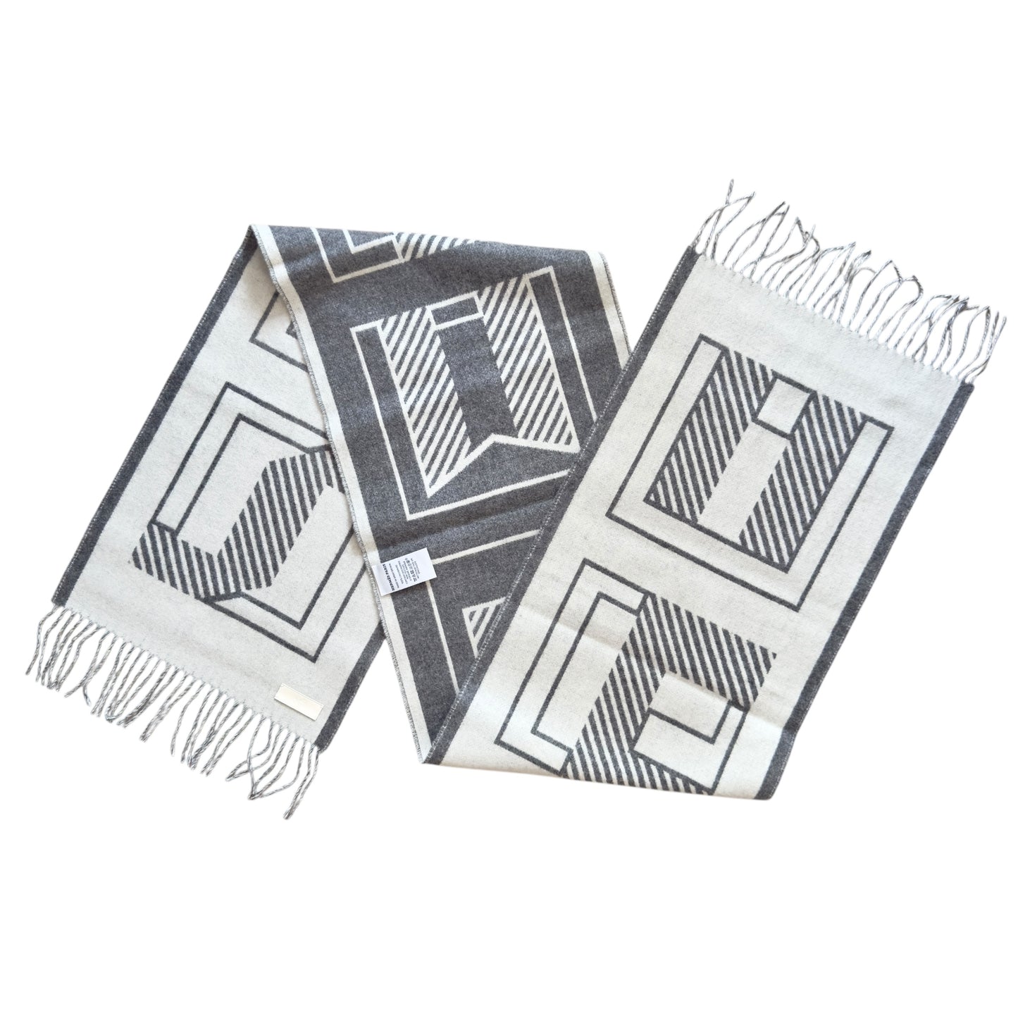 HERMES Casaque Lettres au Carre 純羊絨 圍巾