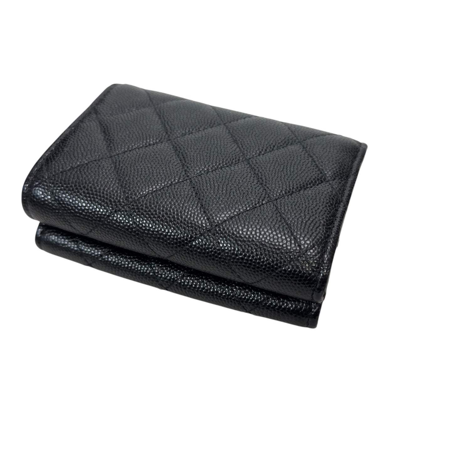 CHANEL CC 荔枝皮 多摺 迷你銀包