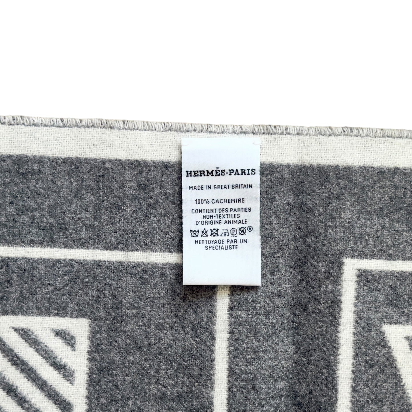 HERMES Casaque Lettres au Carre 純羊絨 圍巾