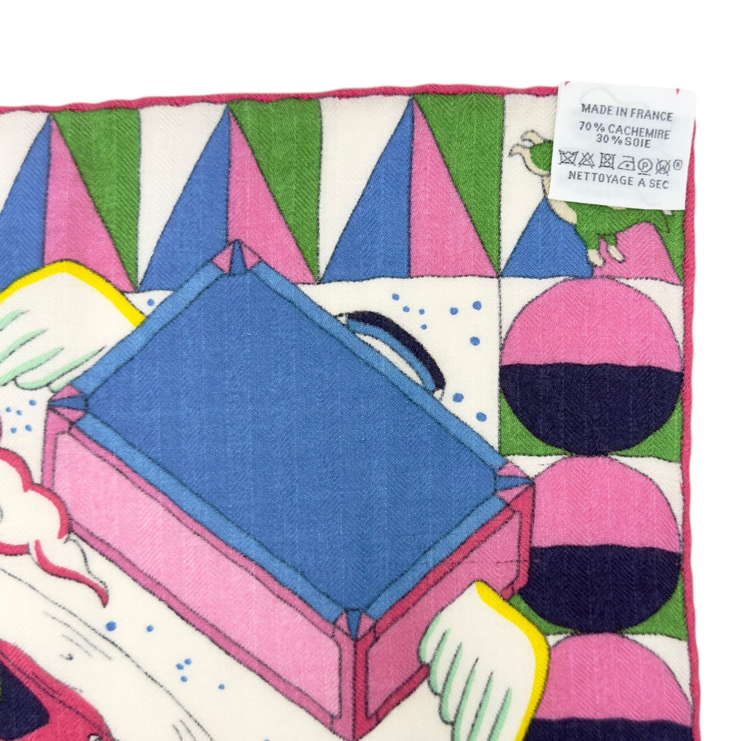 HERMES L'Epopee d'Hermes shawl 140 史詩細節 羊絨 圍巾