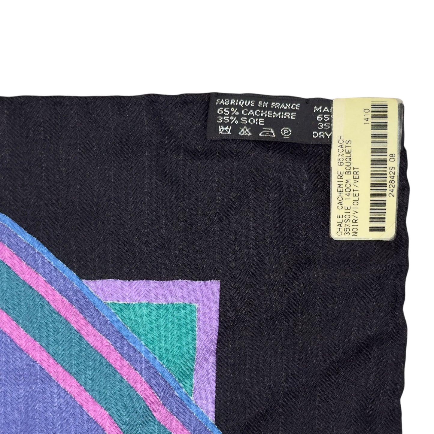 HERMES Bouquets Sellier shawl 140 鞍具花束 羊絨 圍巾