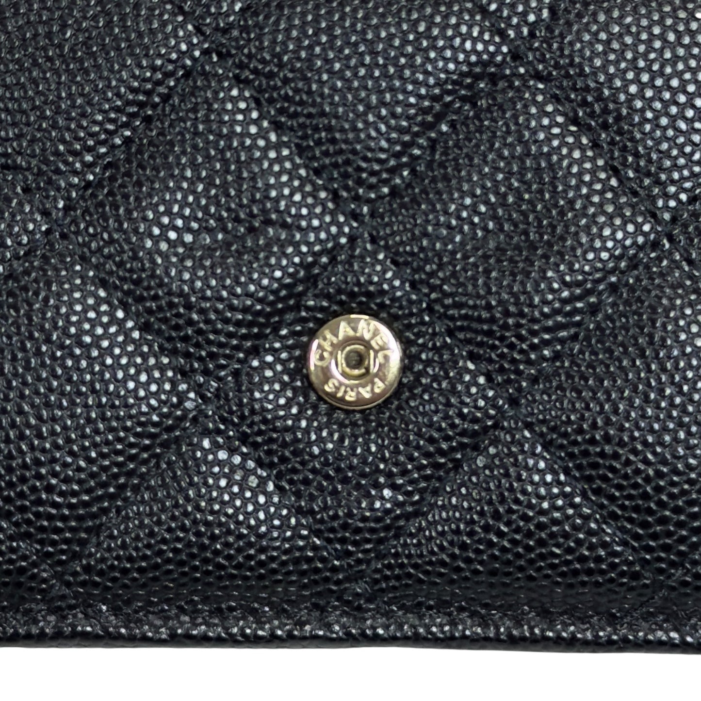 CHANEL CC 荔枝皮 多摺 迷你銀包