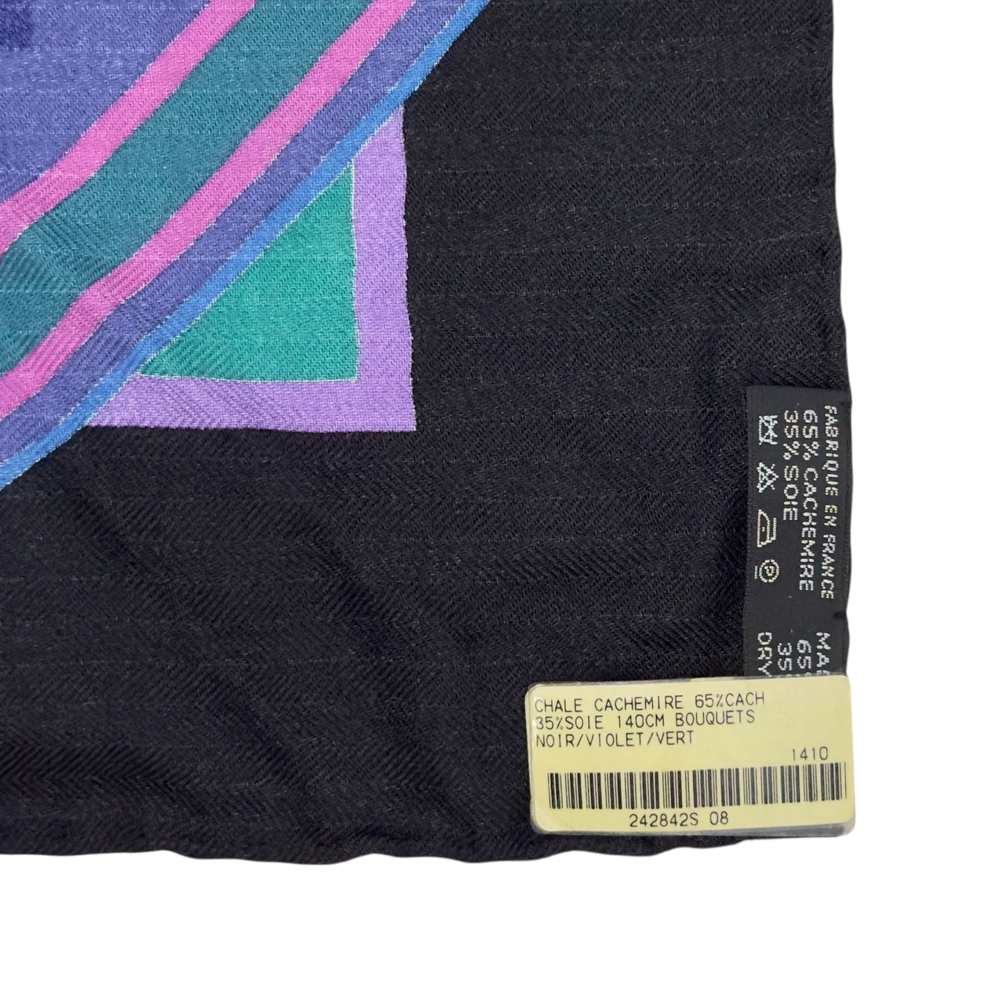 HERMES Bouquets Sellier shawl 140 鞍具花束 羊絨 圍巾