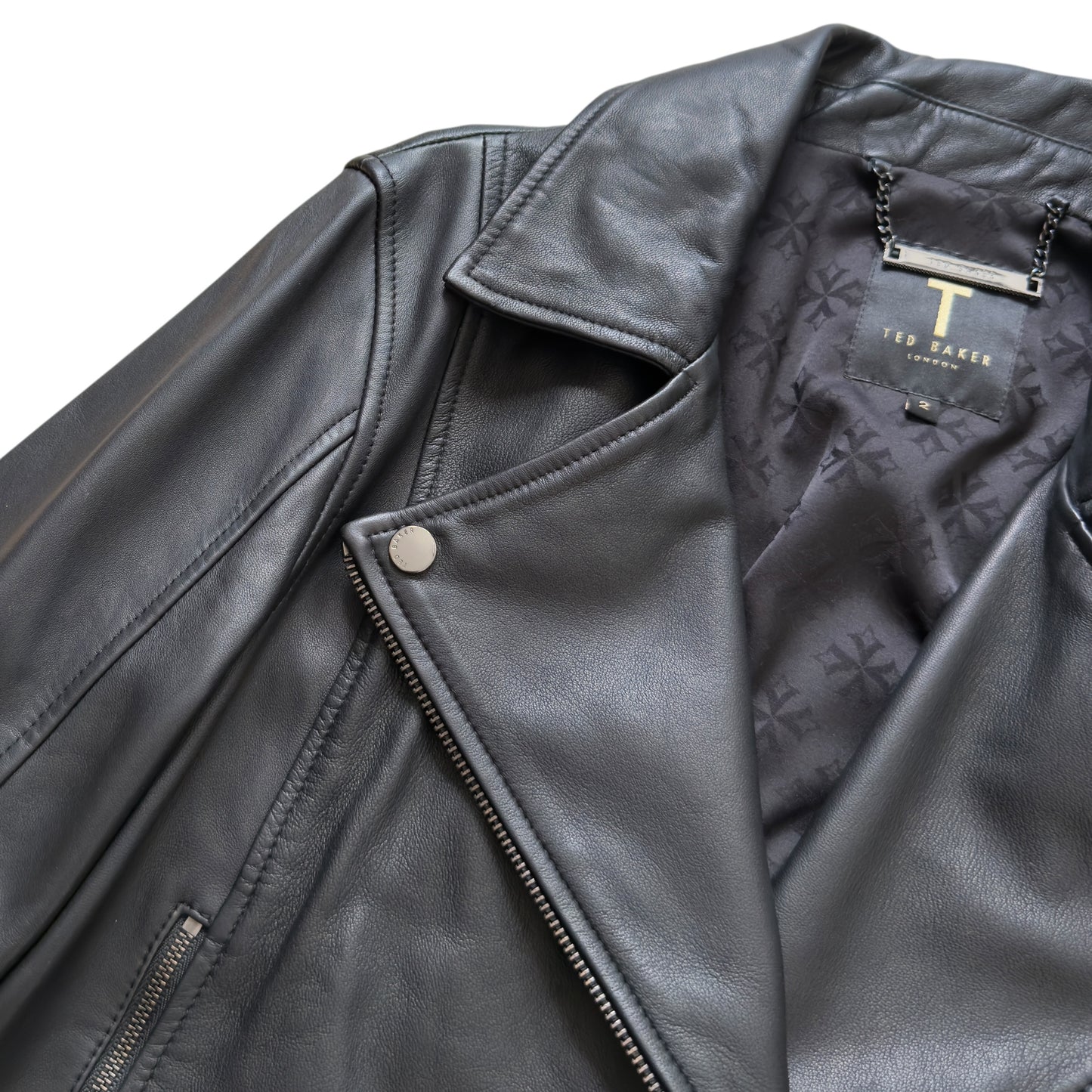 TED BAKER Biker 真皮褸