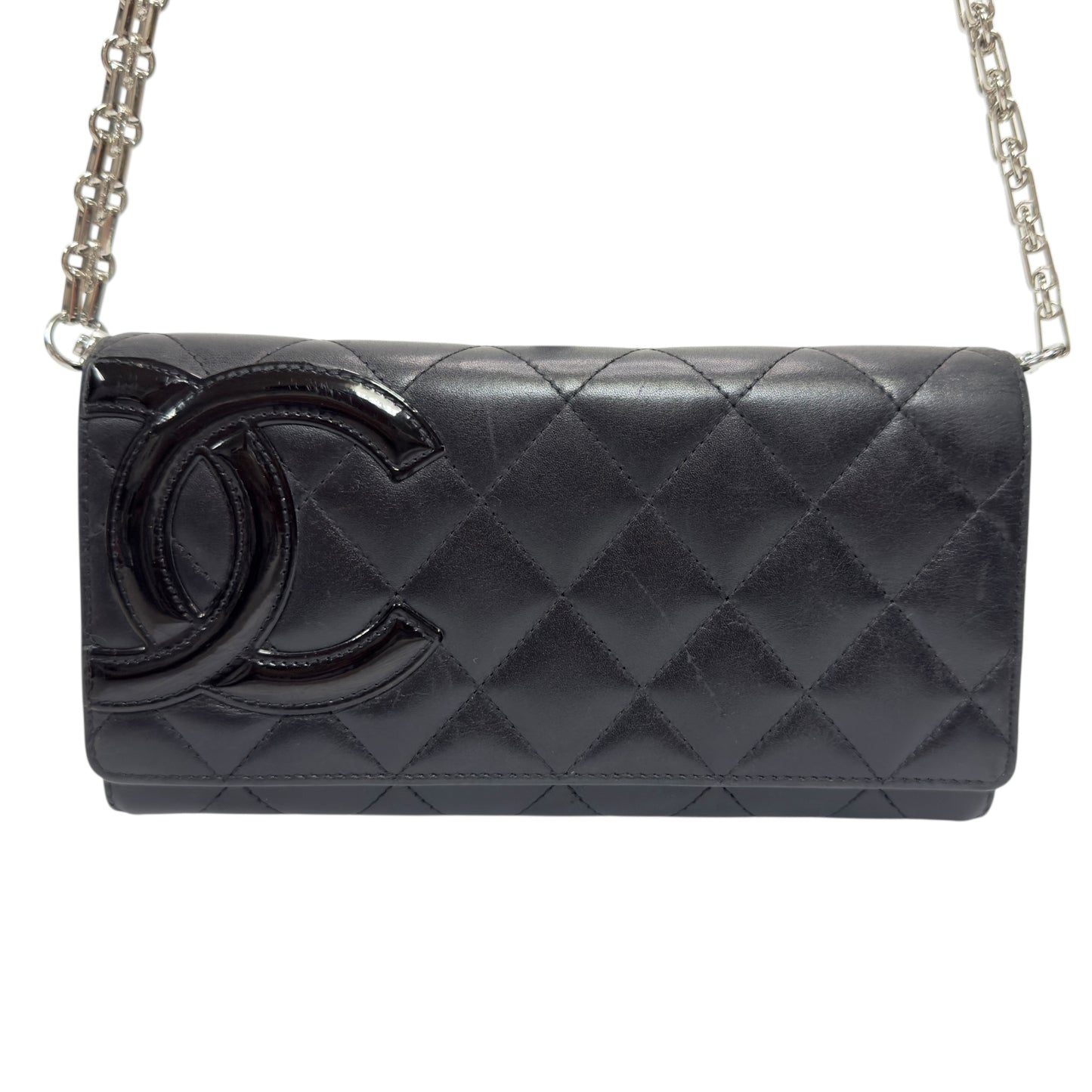 CHANEL *自加鏈＞送無品牌扣＋無品牌鏈帶* Cambon 長銀包 WOC