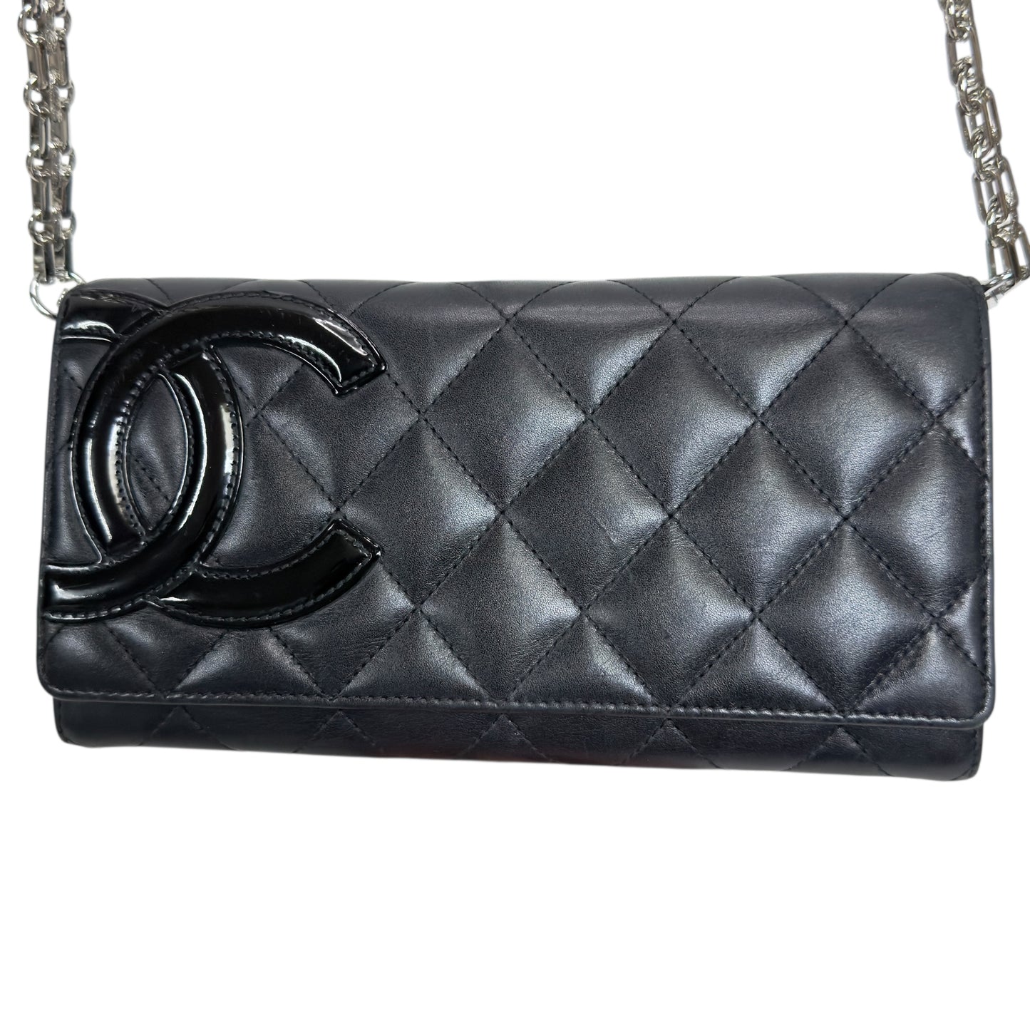 CHANEL *自加鏈＞送無品牌扣＋無品牌鏈帶* Cambon 長銀包 WOC