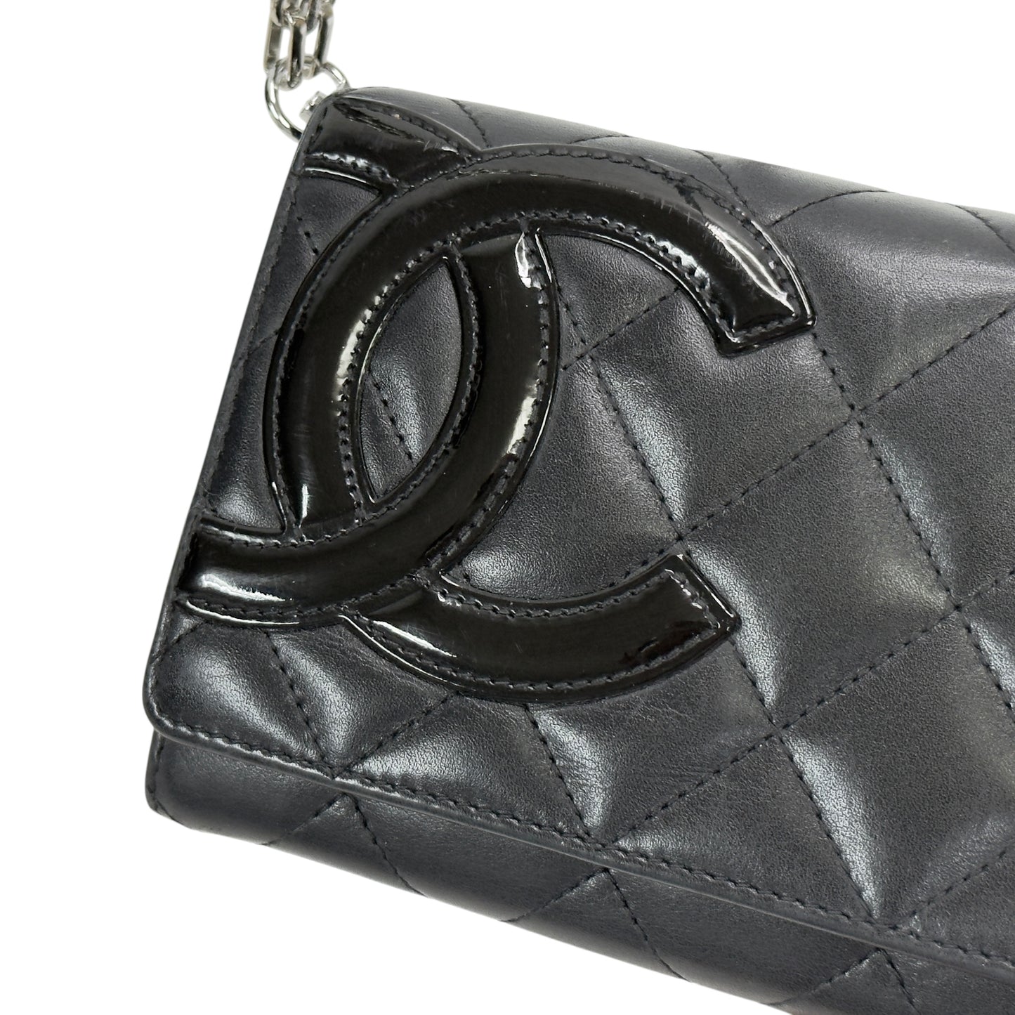 CHANEL *自加鏈＞送無品牌扣＋無品牌鏈帶* Cambon 長銀包 WOC