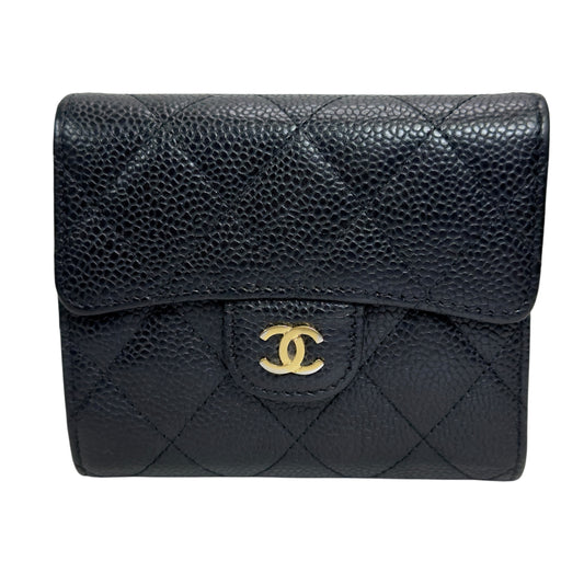 CHANEL CC 荔枝皮 短銀包