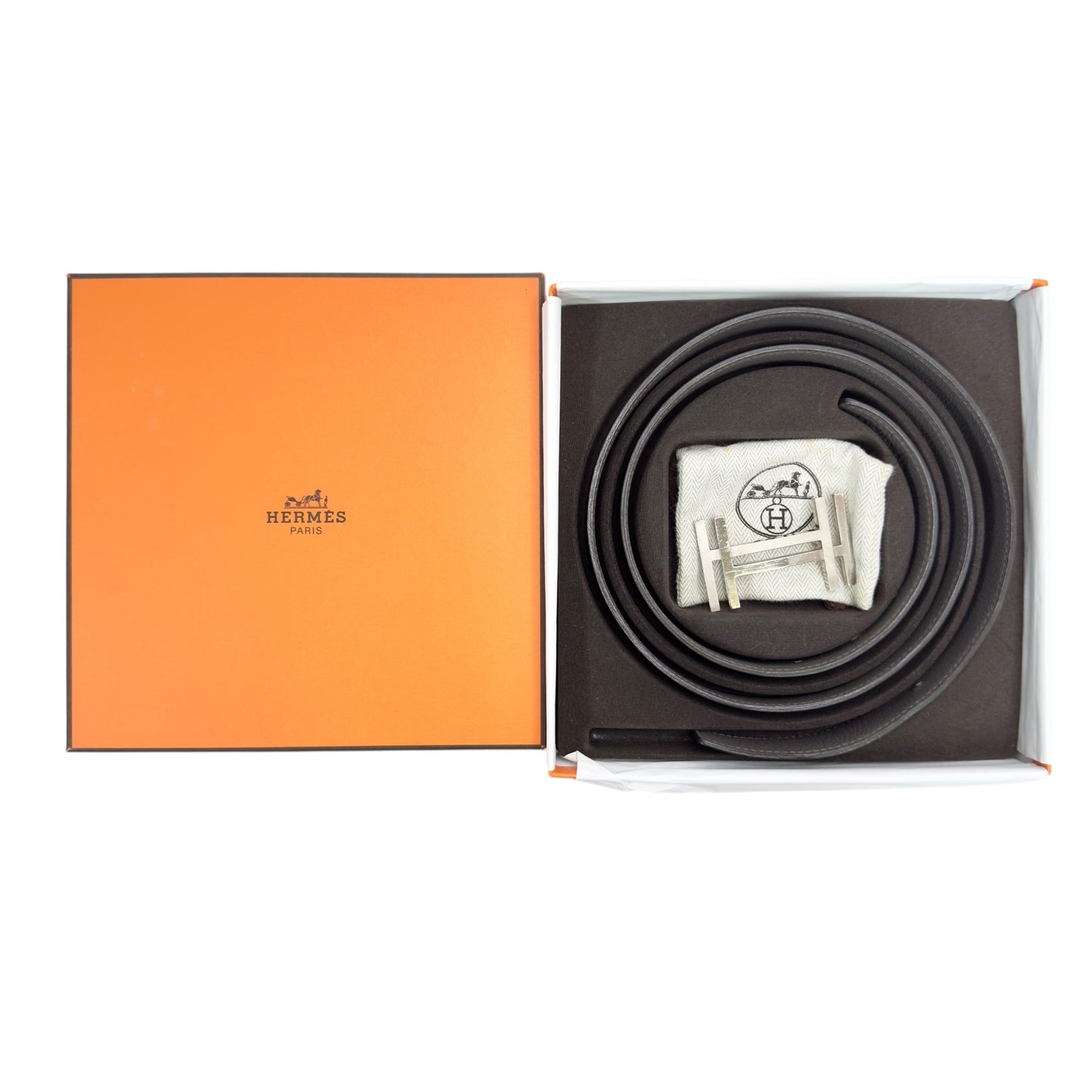 HERMES H au Carre 雙面 皮帶 32mm