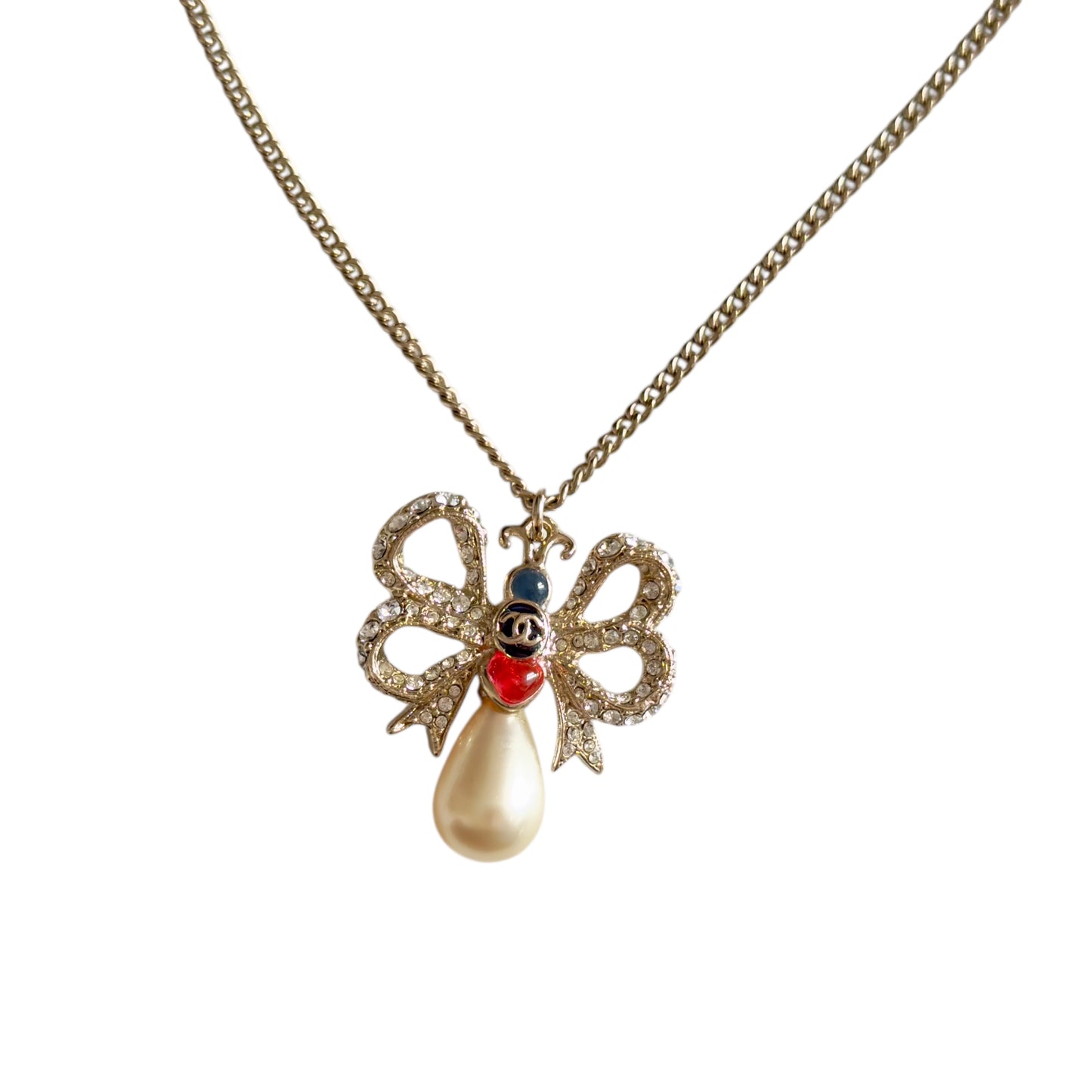 CHANEL CC 水鑽 珠珠 頸鏈