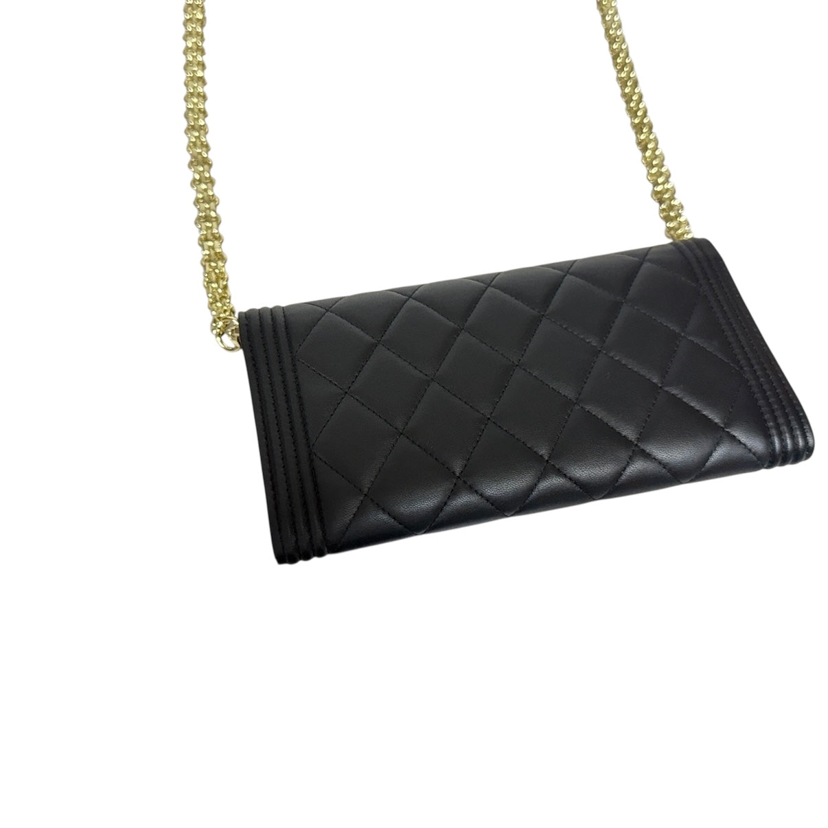 CHANEL *自加鏈＞送無品牌扣＋無品牌鏈帶* Boy 長銀包 WOC