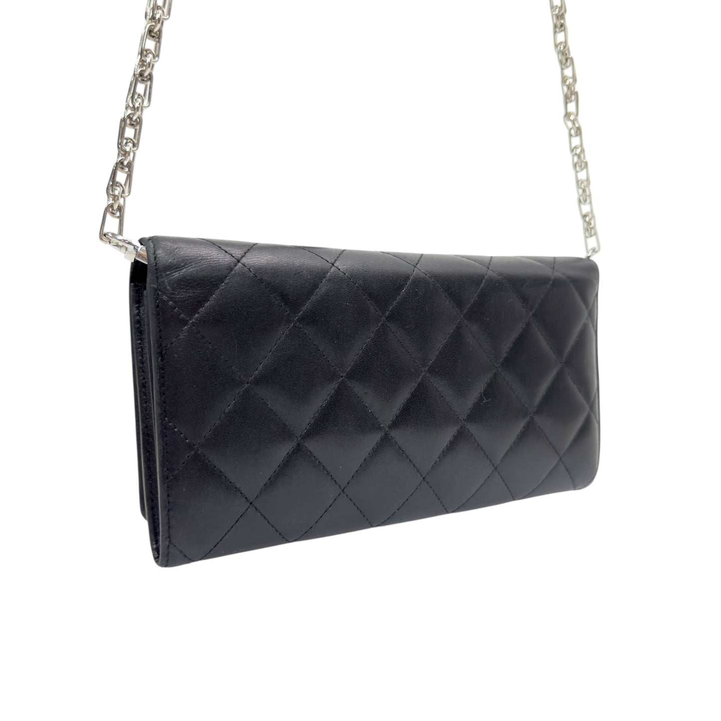 CHANEL *自加鏈＞送無品牌扣＋無品牌鏈帶* Cambon 長銀包 WOC