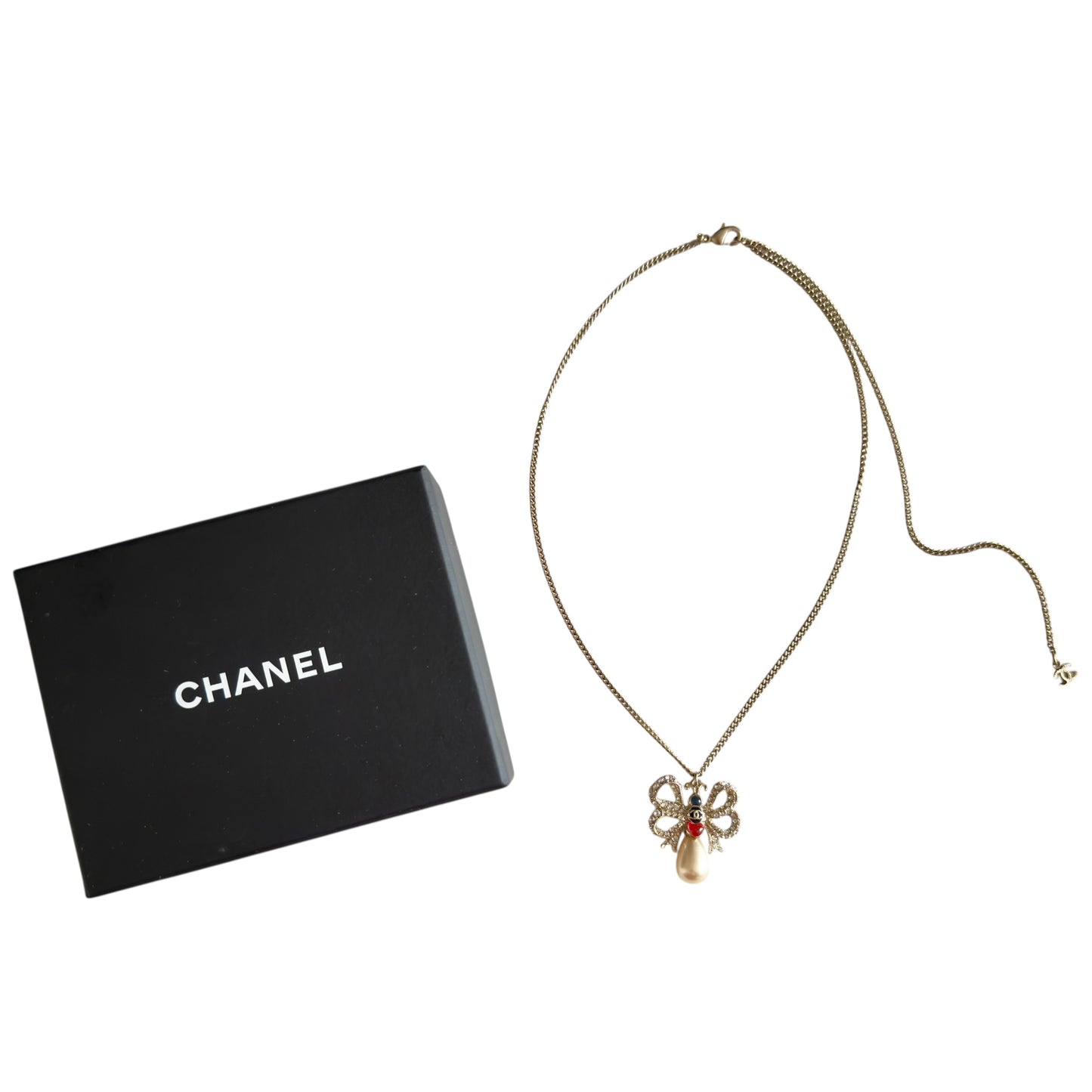 CHANEL CC 水鑽 珠珠 頸鏈