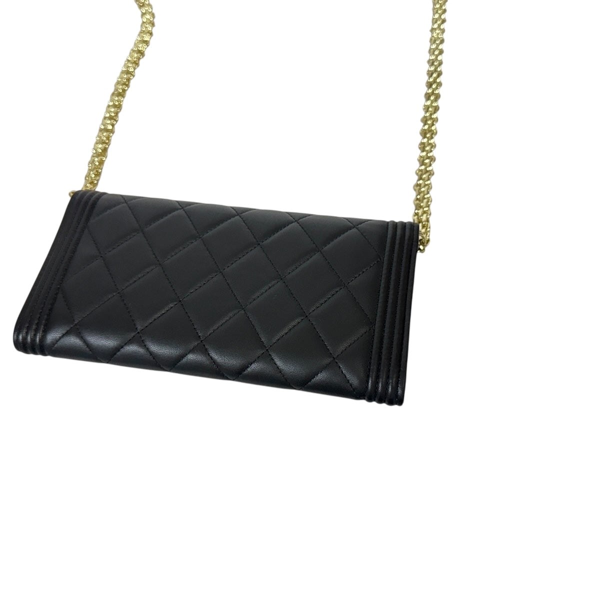 CHANEL *自加鏈＞送無品牌扣＋無品牌鏈帶* Boy 長銀包 WOC