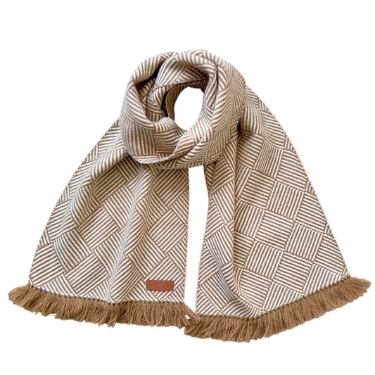 HERMES Tile Weave 純羊絨 圍巾