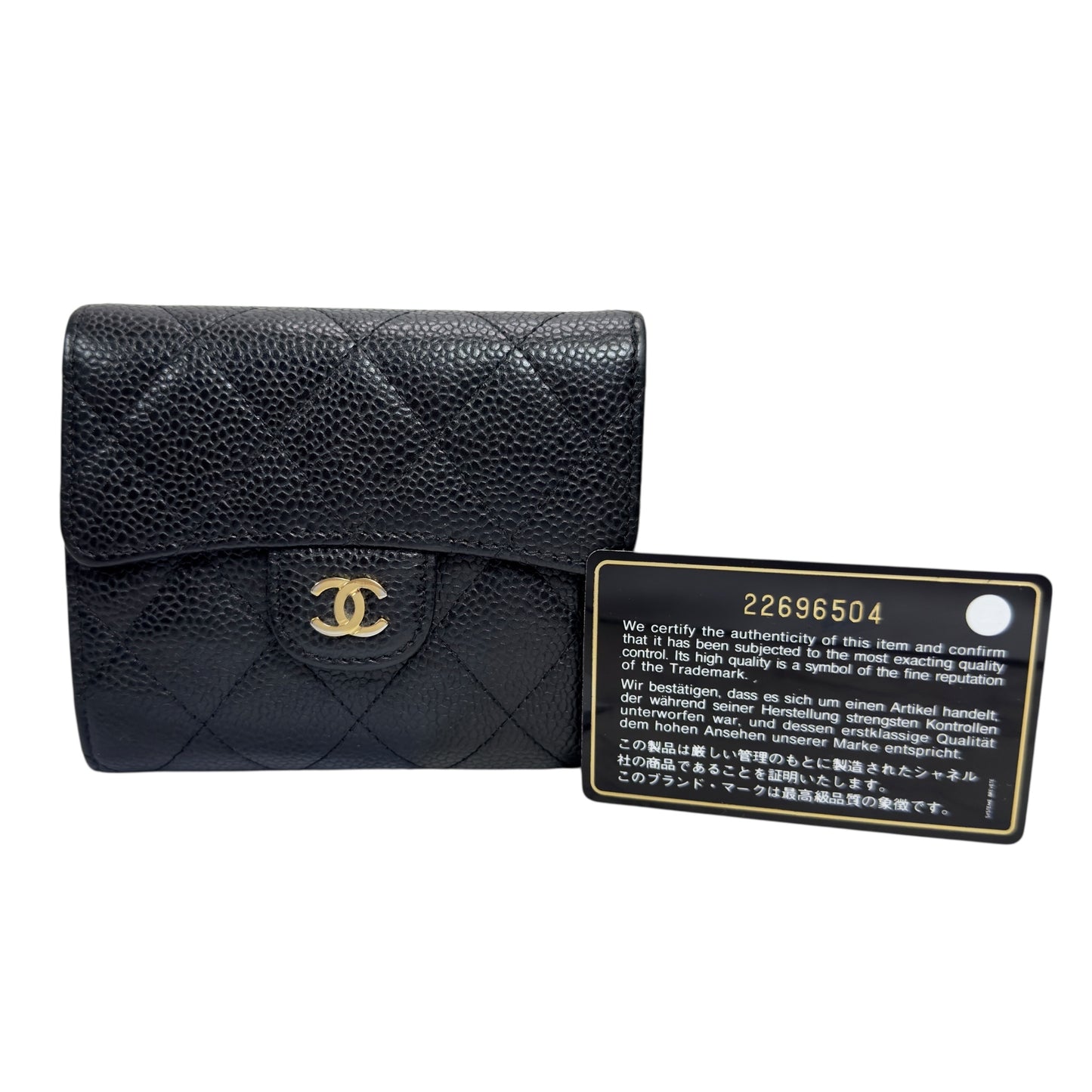 CHANEL CC 荔枝皮 短銀包