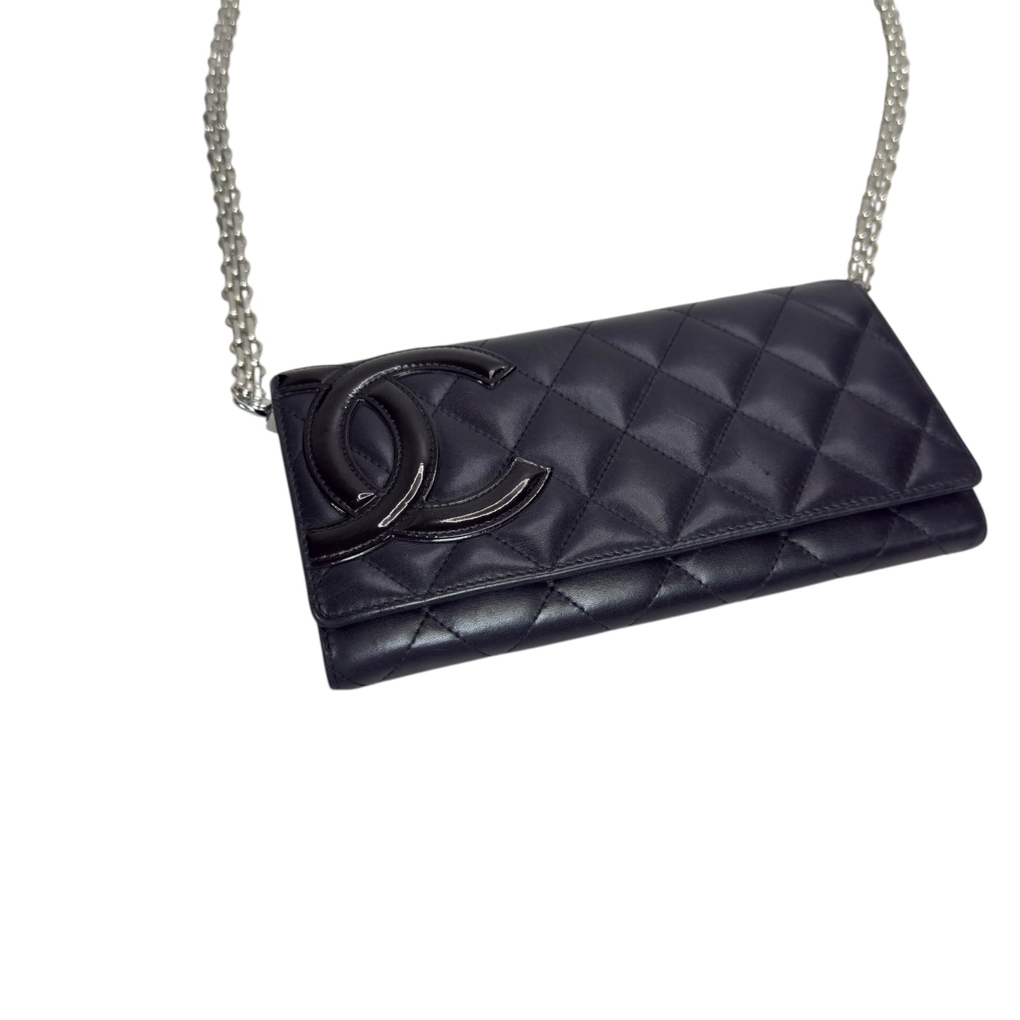 CHANEL *自加鏈＞送無品牌扣＋無品牌鏈帶* Cambon 長銀包 WOC