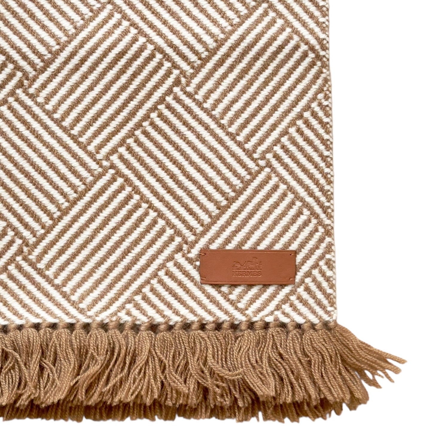 HERMES Tile Weave 純羊絨 圍巾