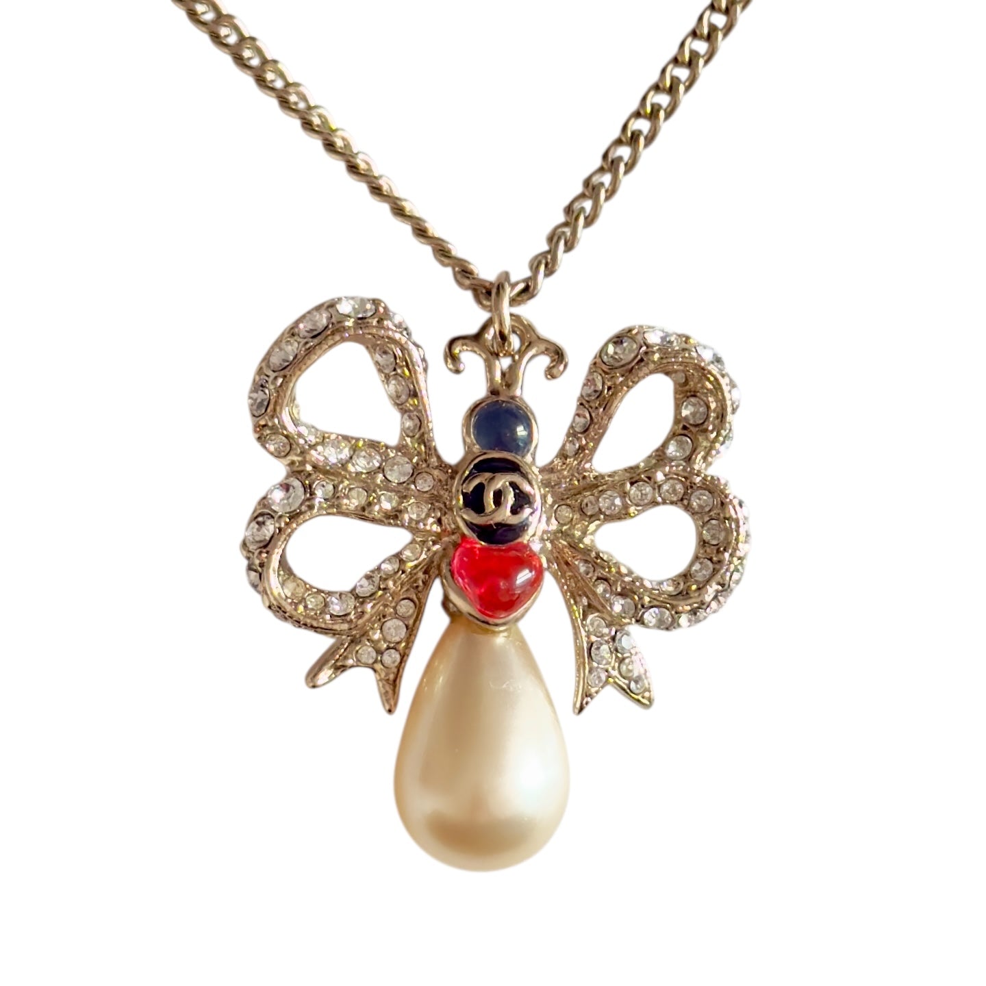 CHANEL CC 水鑽 珠珠 頸鏈