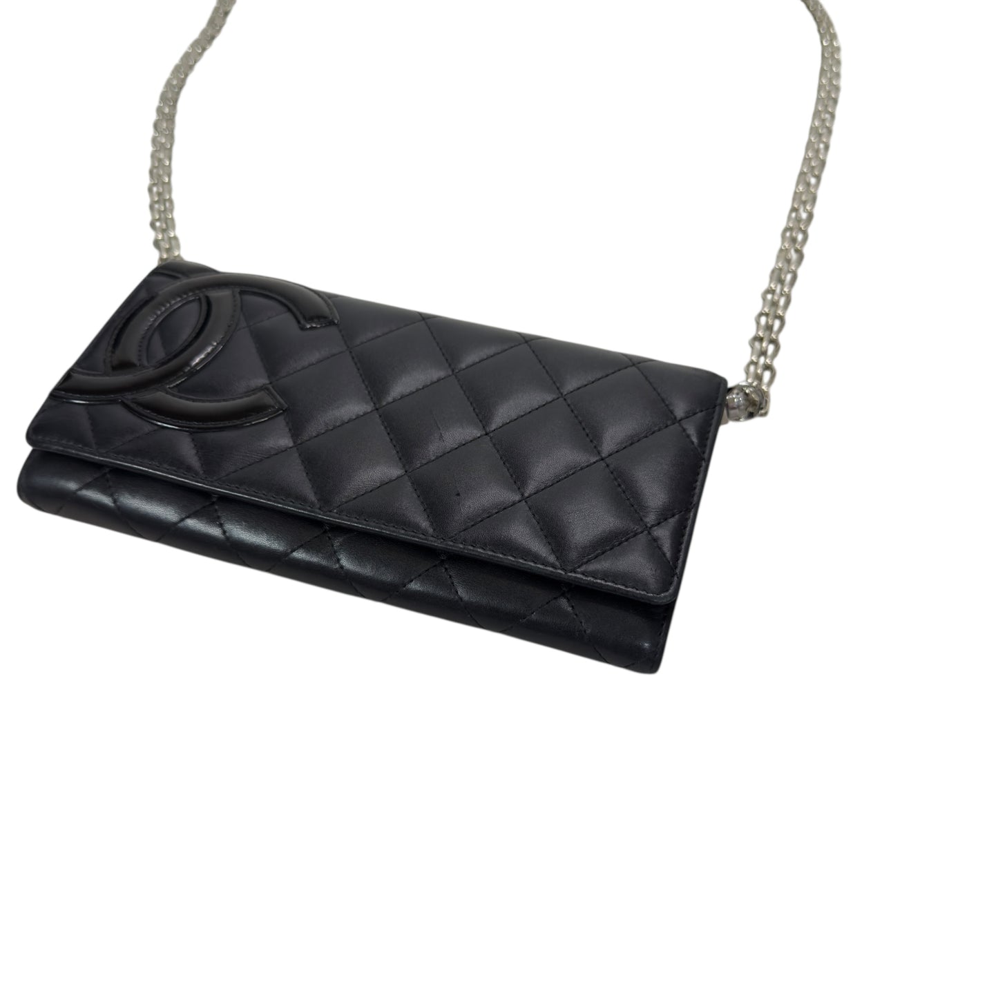 CHANEL *自加鏈＞送無品牌扣＋無品牌鏈帶* Cambon 長銀包 WOC