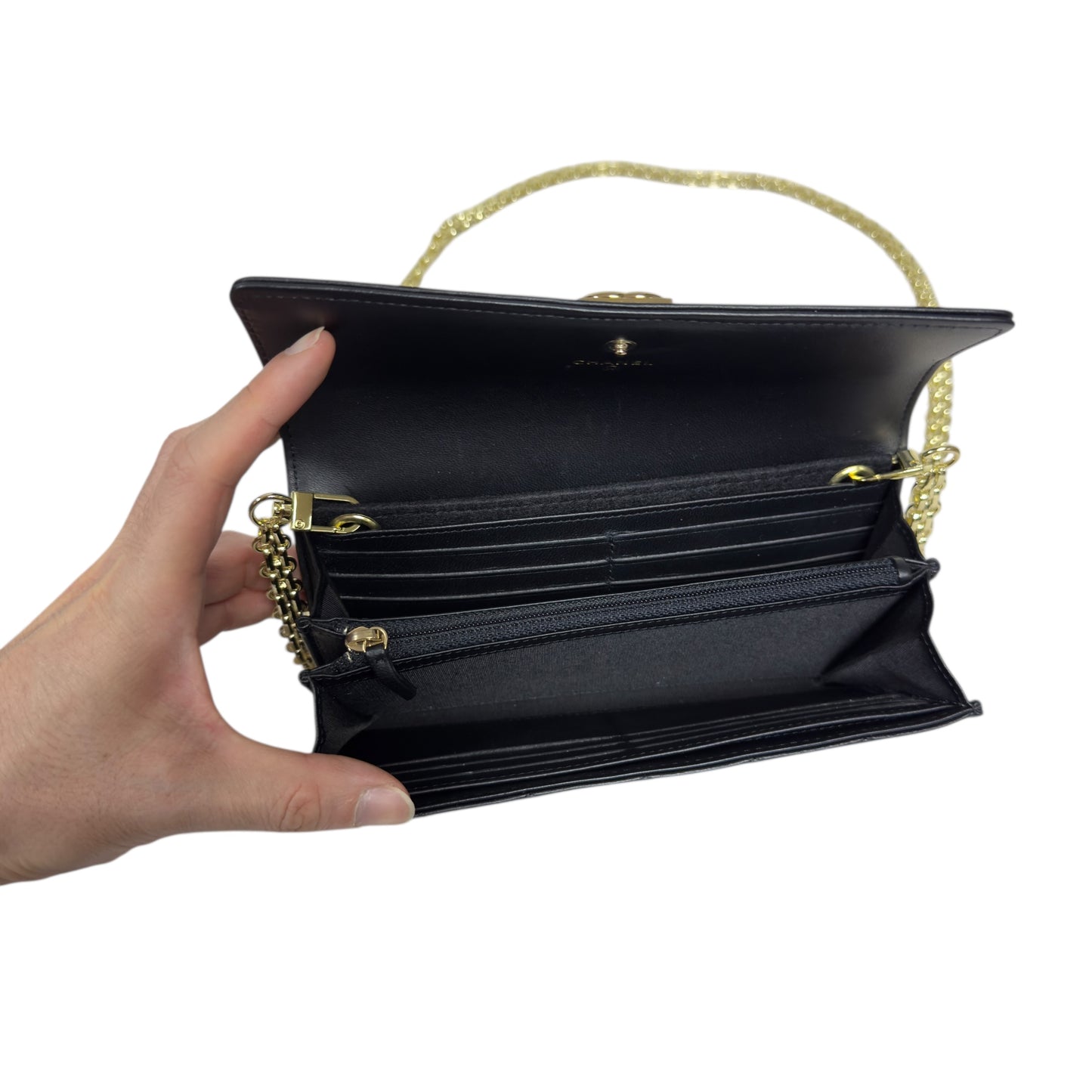 CHANEL *自加鏈＞送無品牌扣＋無品牌鏈帶* Boy 長銀包 WOC