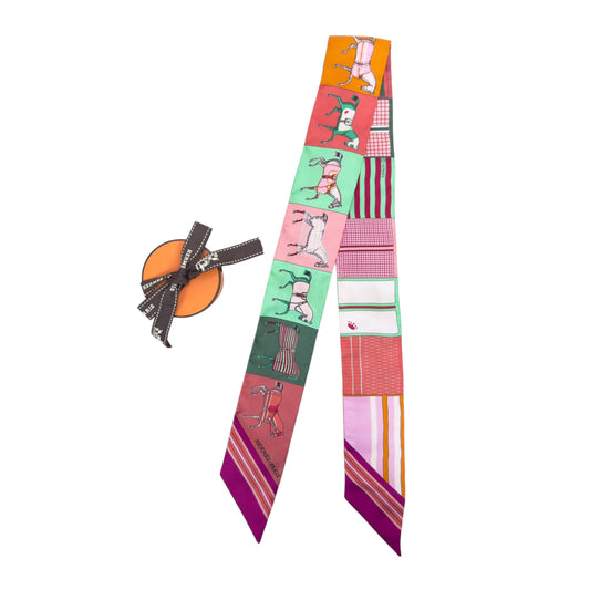 HERMES twilly 幼絲巾