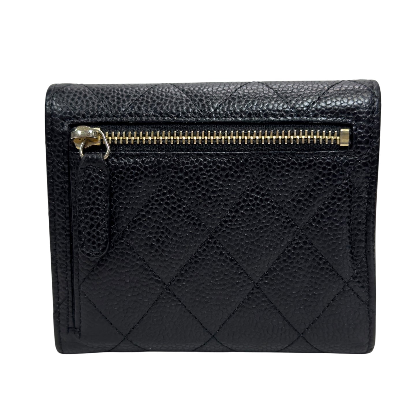 CHANEL CC 荔枝皮 短銀包