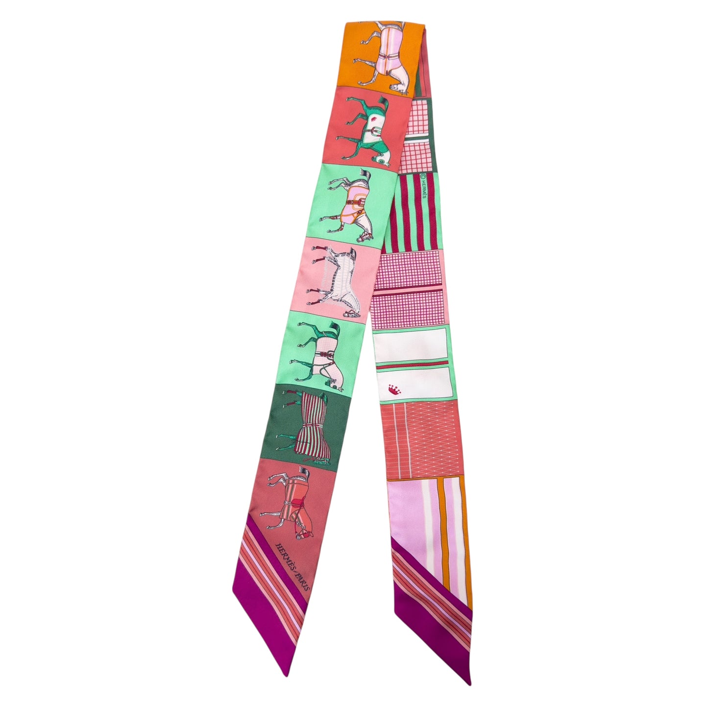 HERMES twilly 幼絲巾