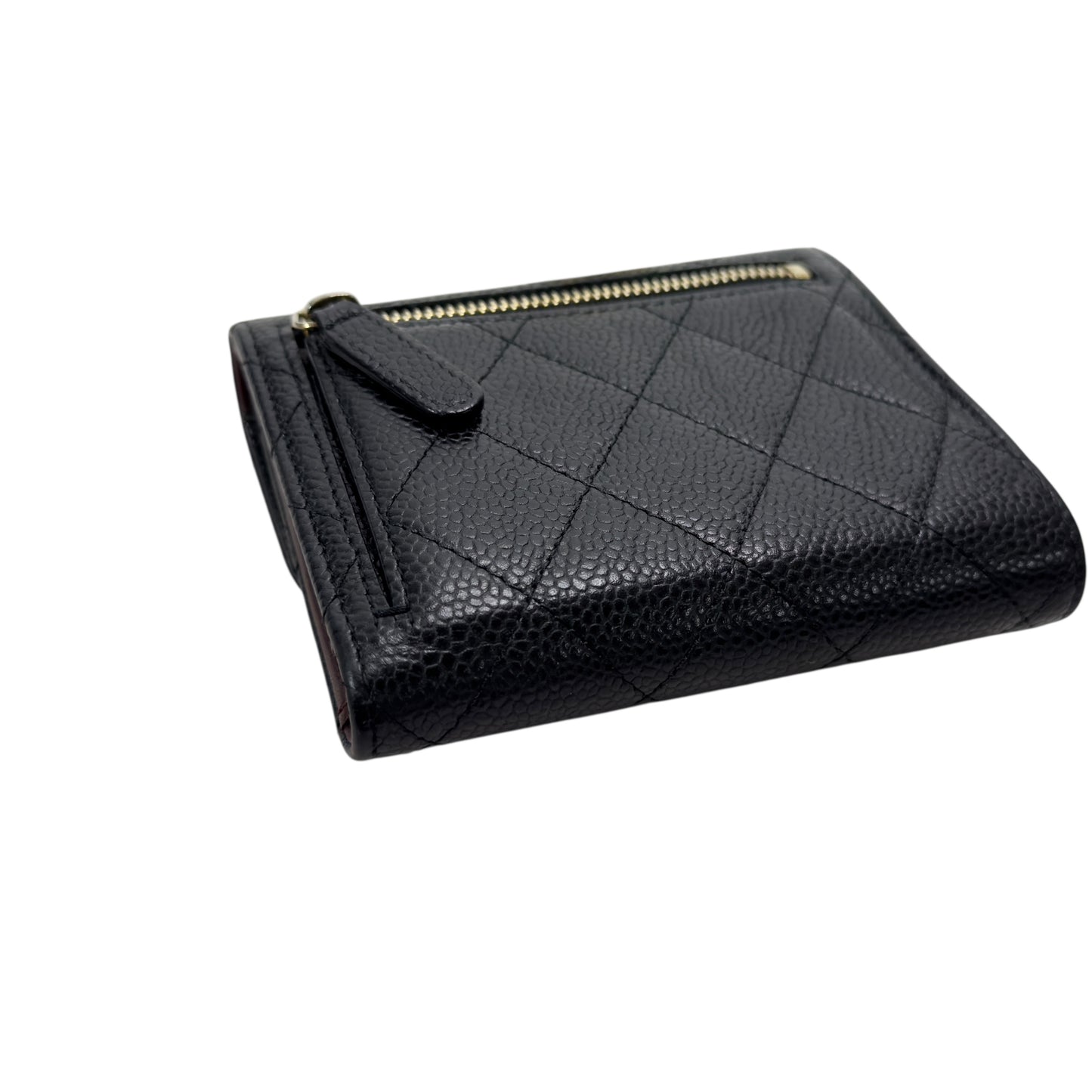 CHANEL CC 荔枝皮 短銀包