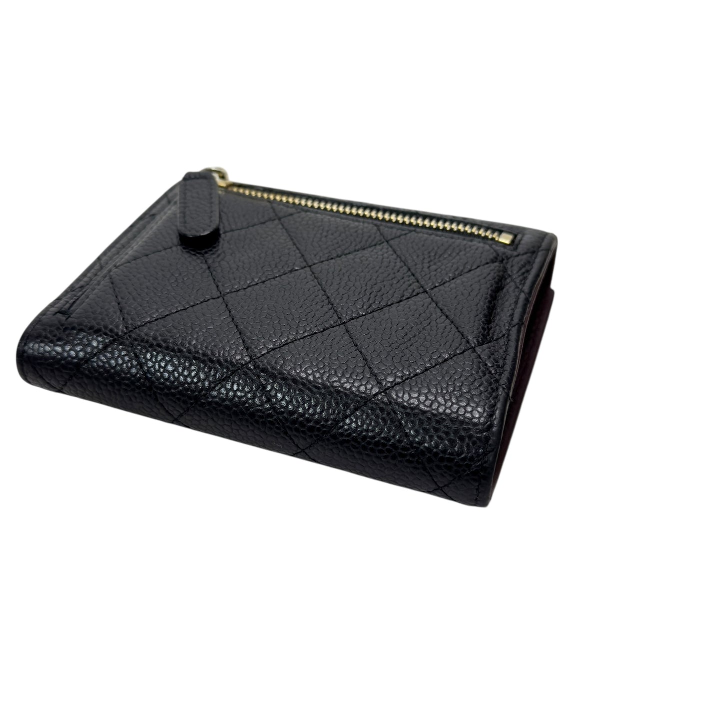 CHANEL CC 荔枝皮 短銀包
