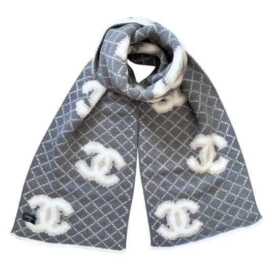 CHANEL CC 雙面 圍巾