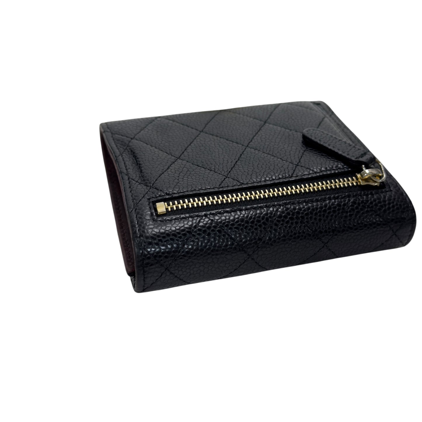 CHANEL CC 荔枝皮 短銀包