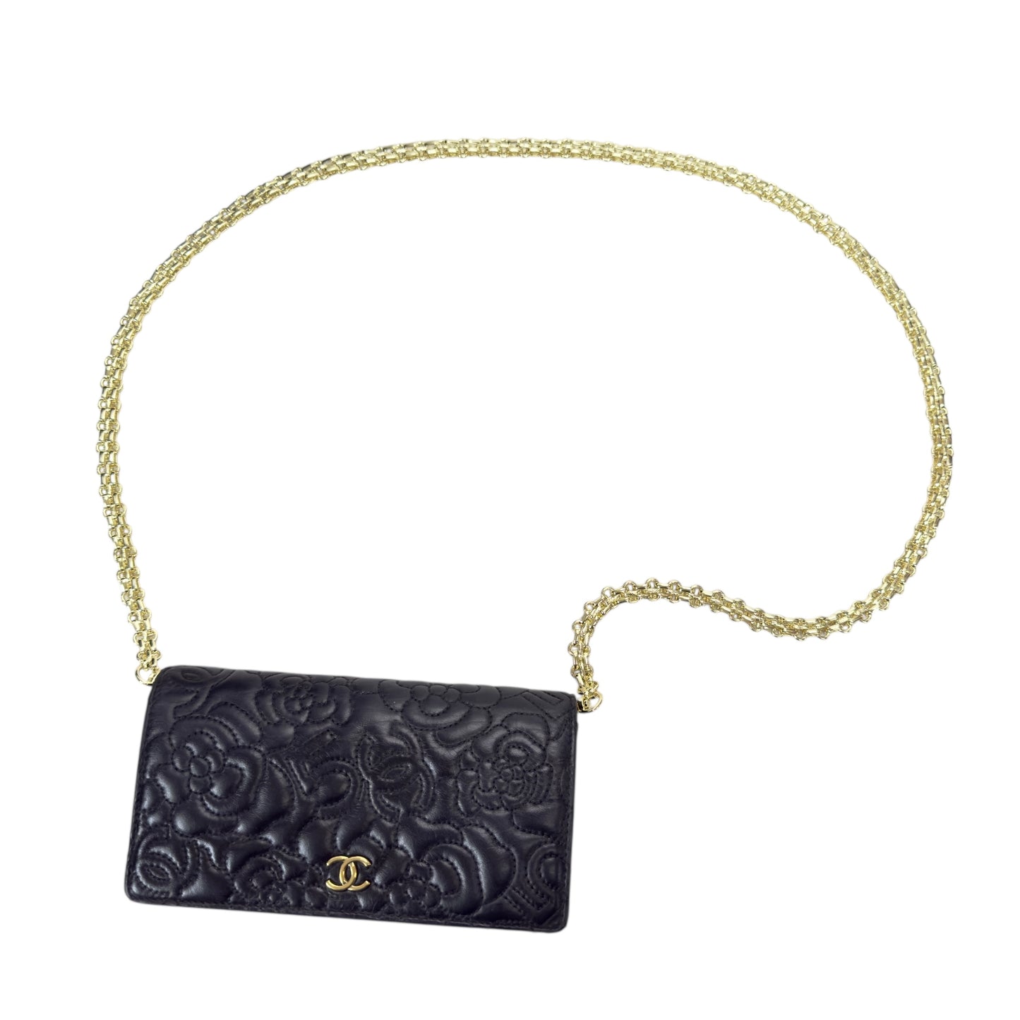 CHANEL *自加鏈＞送無品牌扣＋無品牌鏈帶* 長銀包 WOC