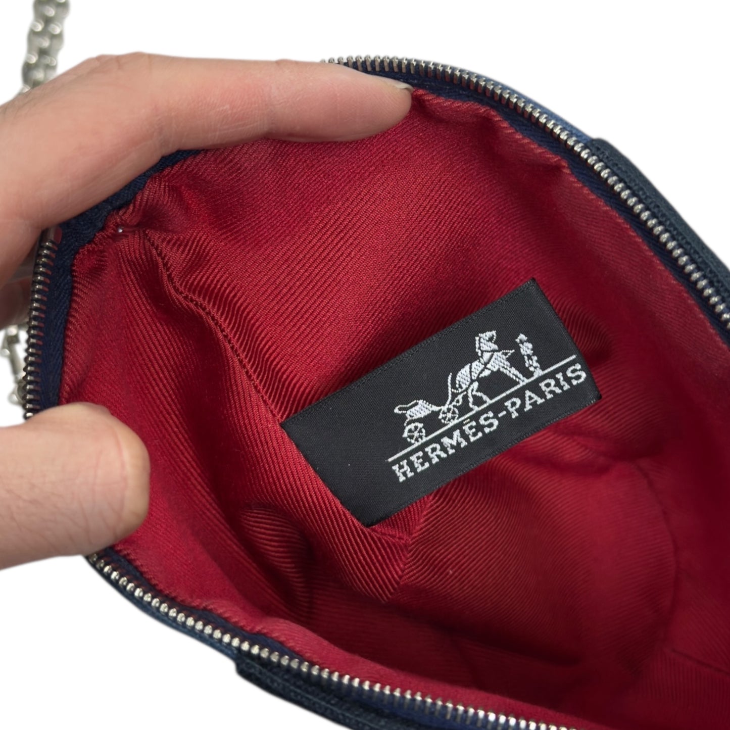 HERMES *自加鏈＞送無品牌扣＋無品牌鏈帶* 中古 斜揹袋